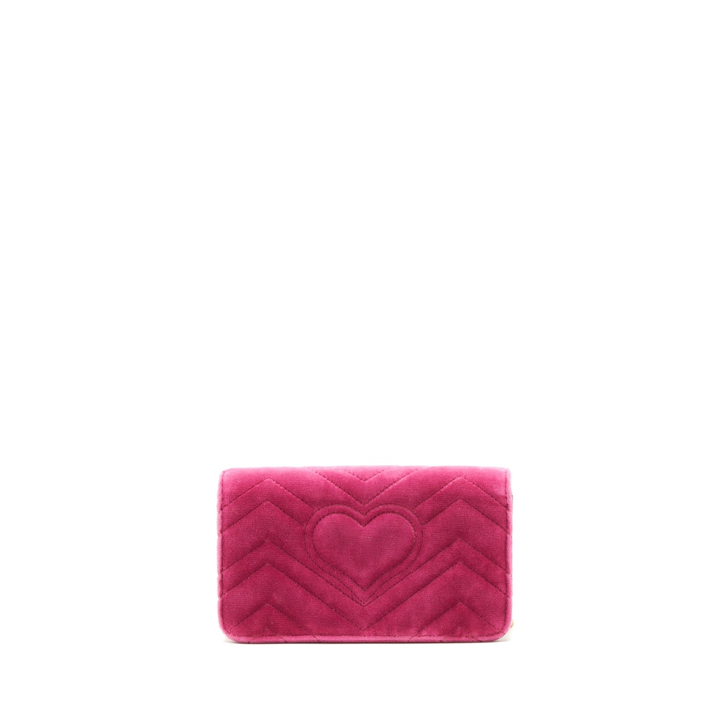 Gucci Velvet Wallet with chain pink  limited edition