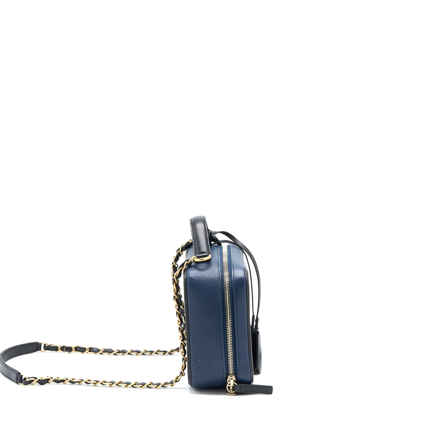 Chanel Medium Filigree Vanity Camera Bag Caviar Blue/Black