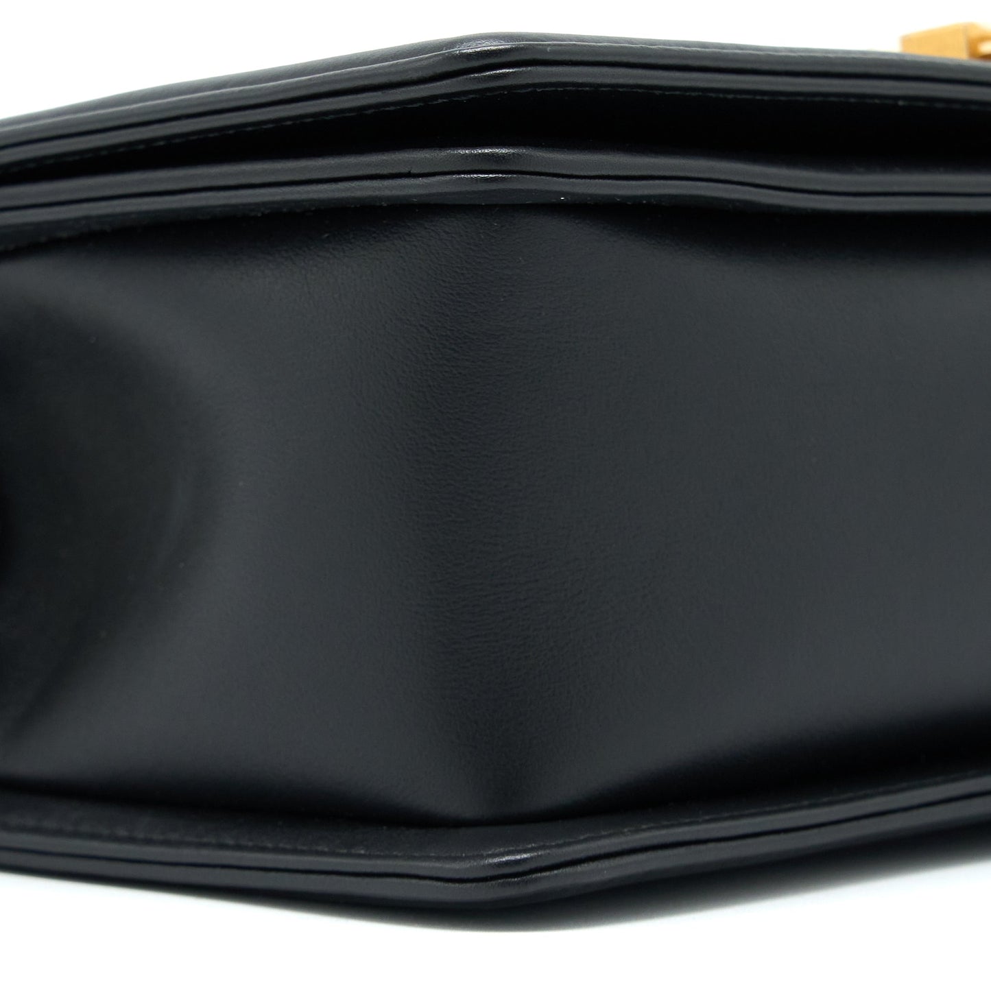 Chanel Medium Boy Bag Calfskin Black  (Microchip)