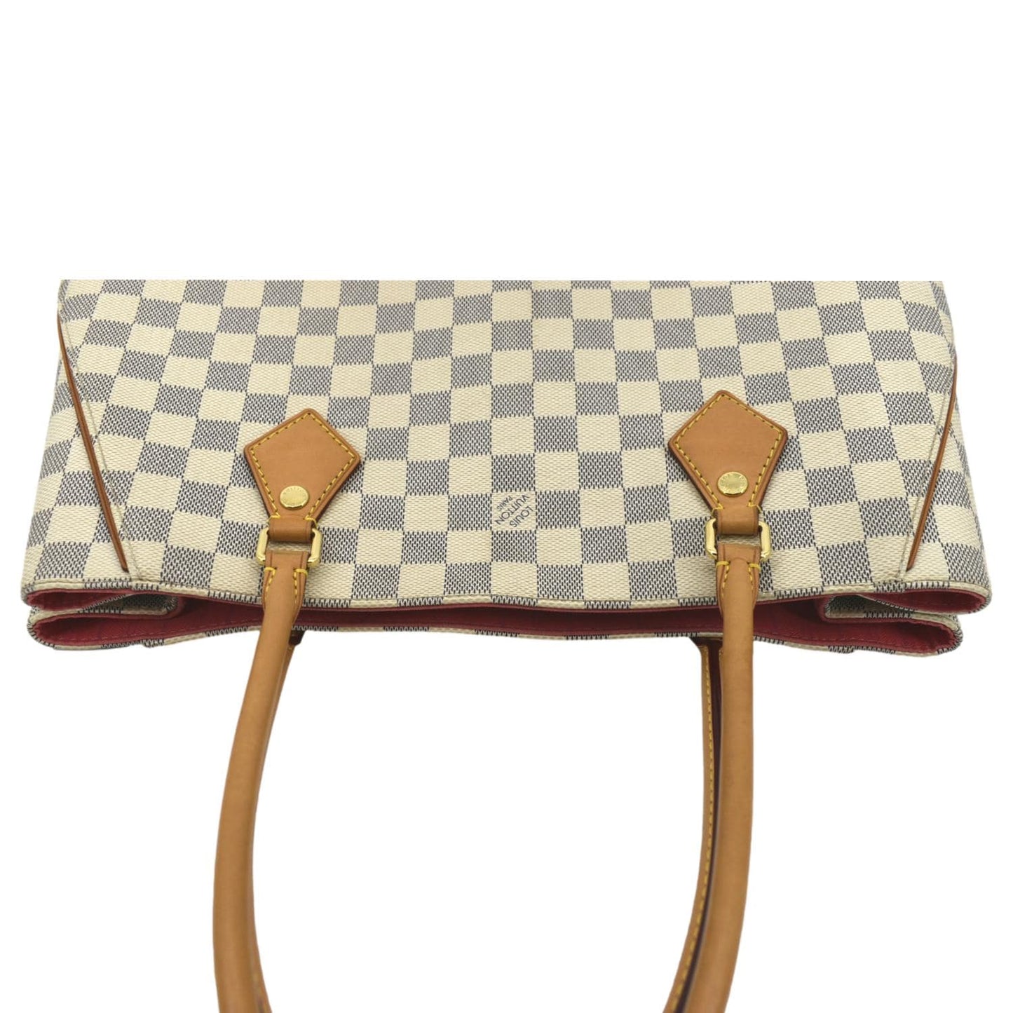 LOUIS VUITTON Calvi Damier Azur Shoulder Bag White