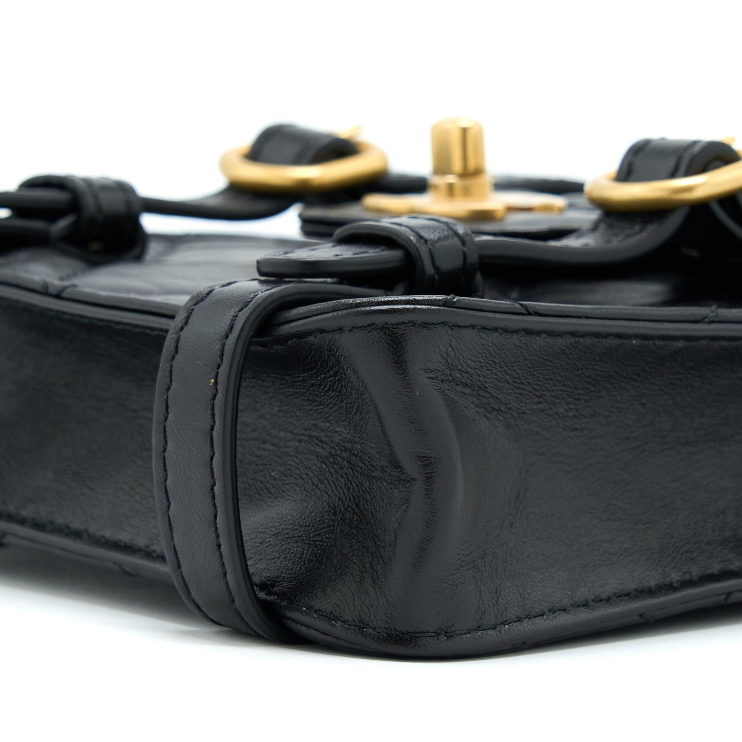 Chanel Seasonal Messenger Mini Flap Bag Aged Calfskin