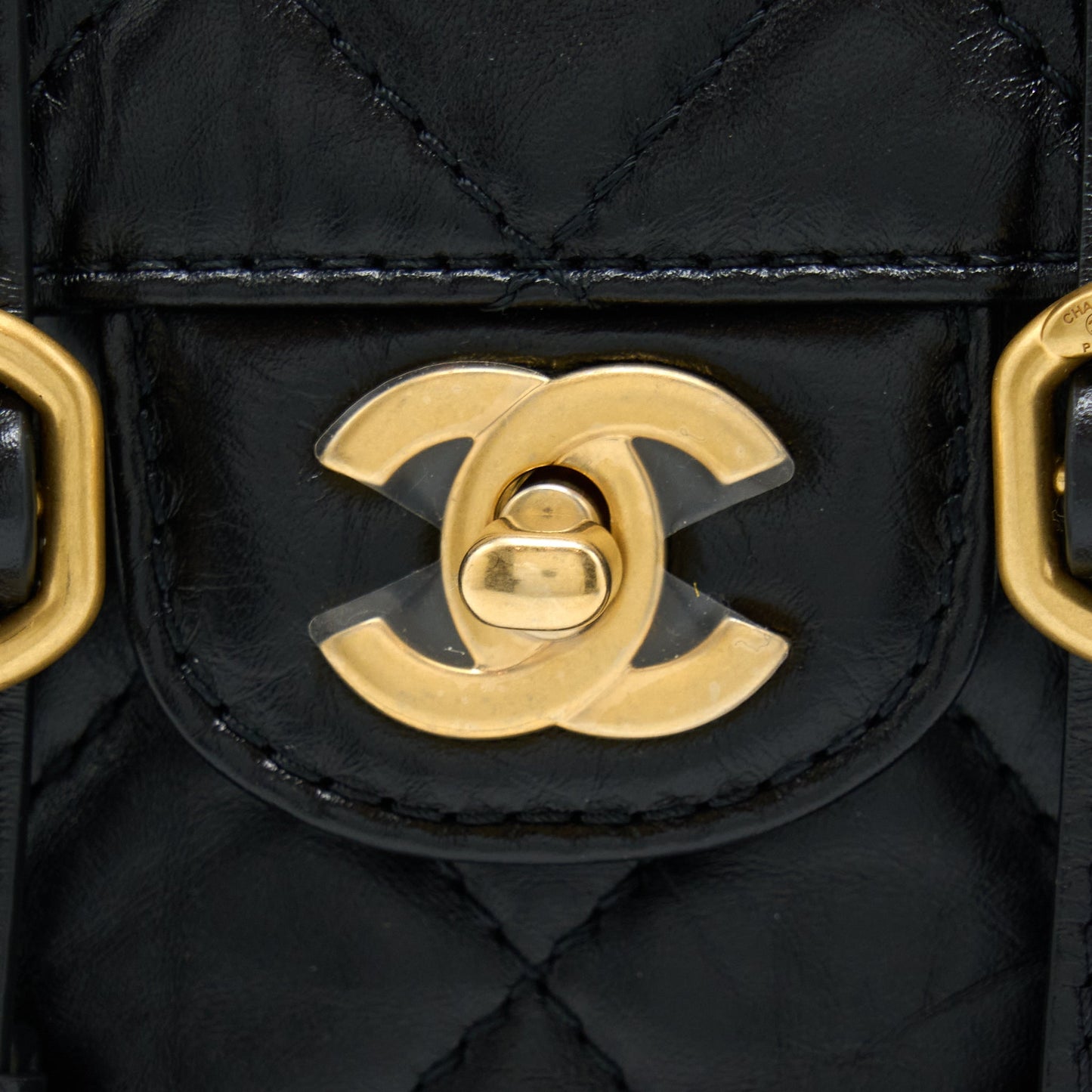 Chanel Seasonal Messenger Mini Flap Bag Aged Calfskin