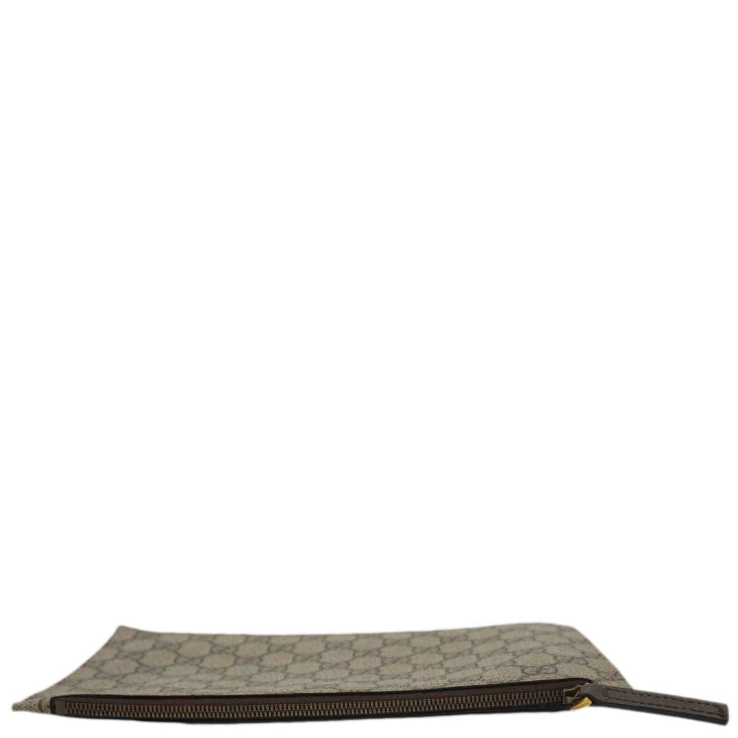 GUCCI GG Supreme Canvas Wristlet Beige 539335