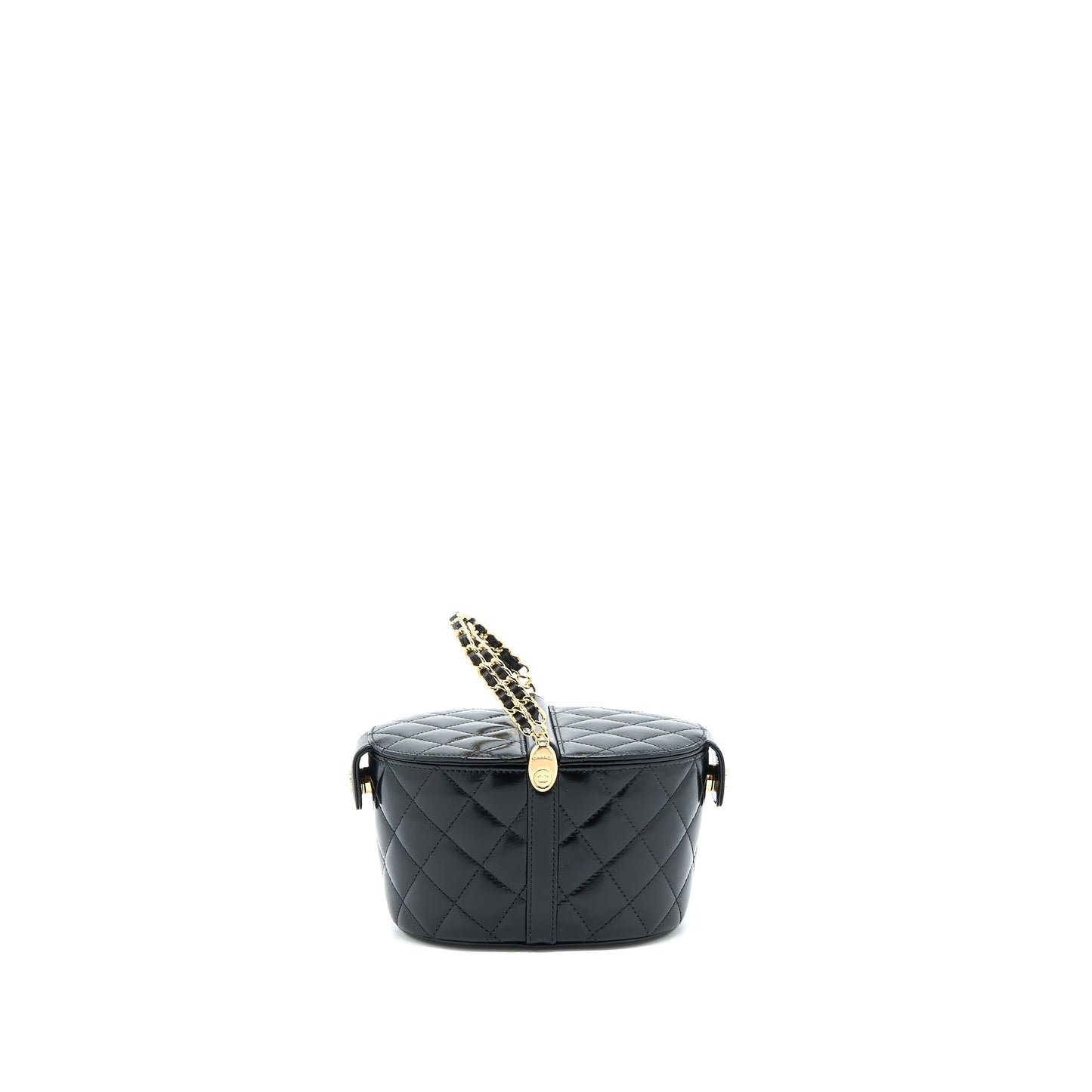 Chanel 23C Flap Bucket Bag Lambskin Black  (Microchip)