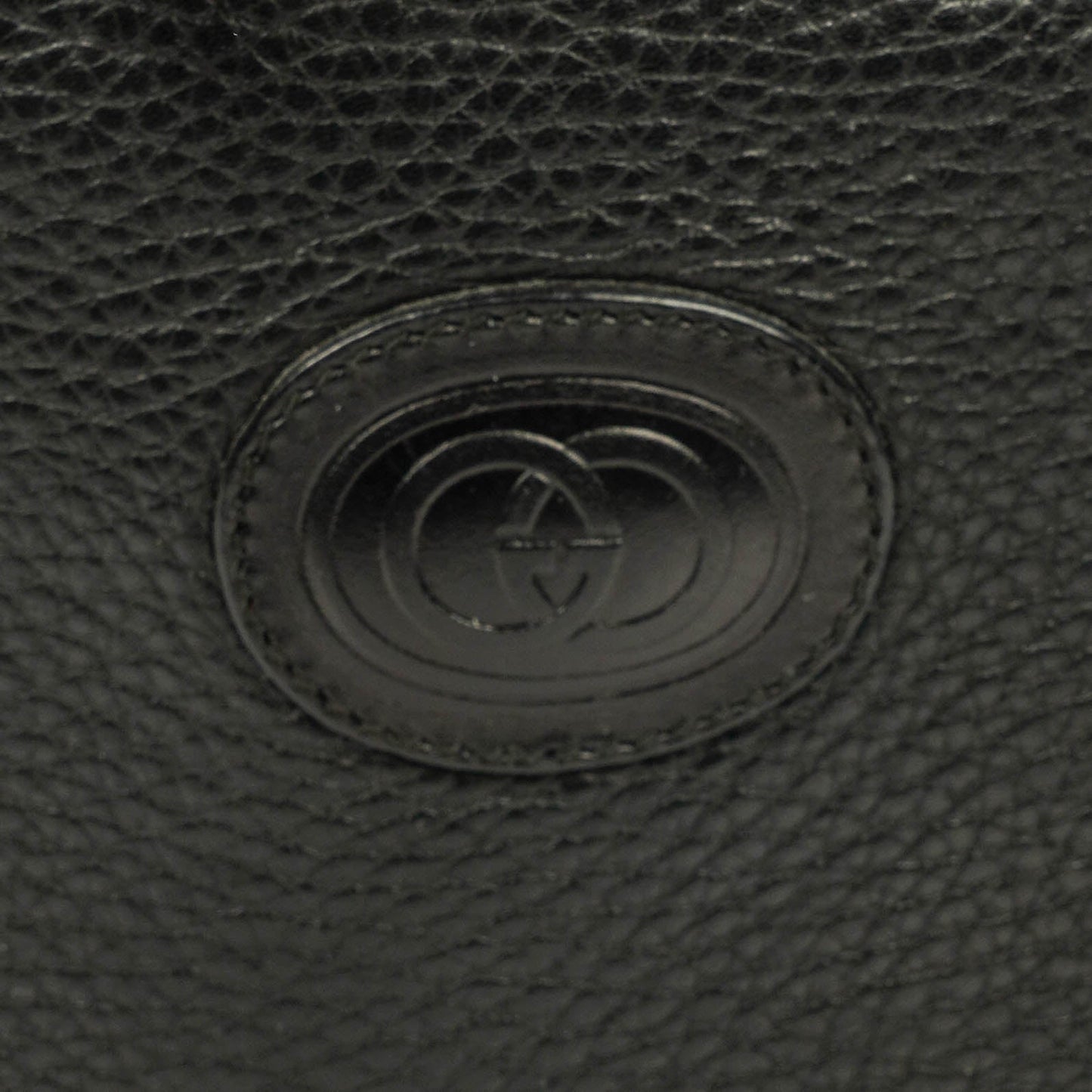 Gucci Interlocking Black Leather Bucket Bag