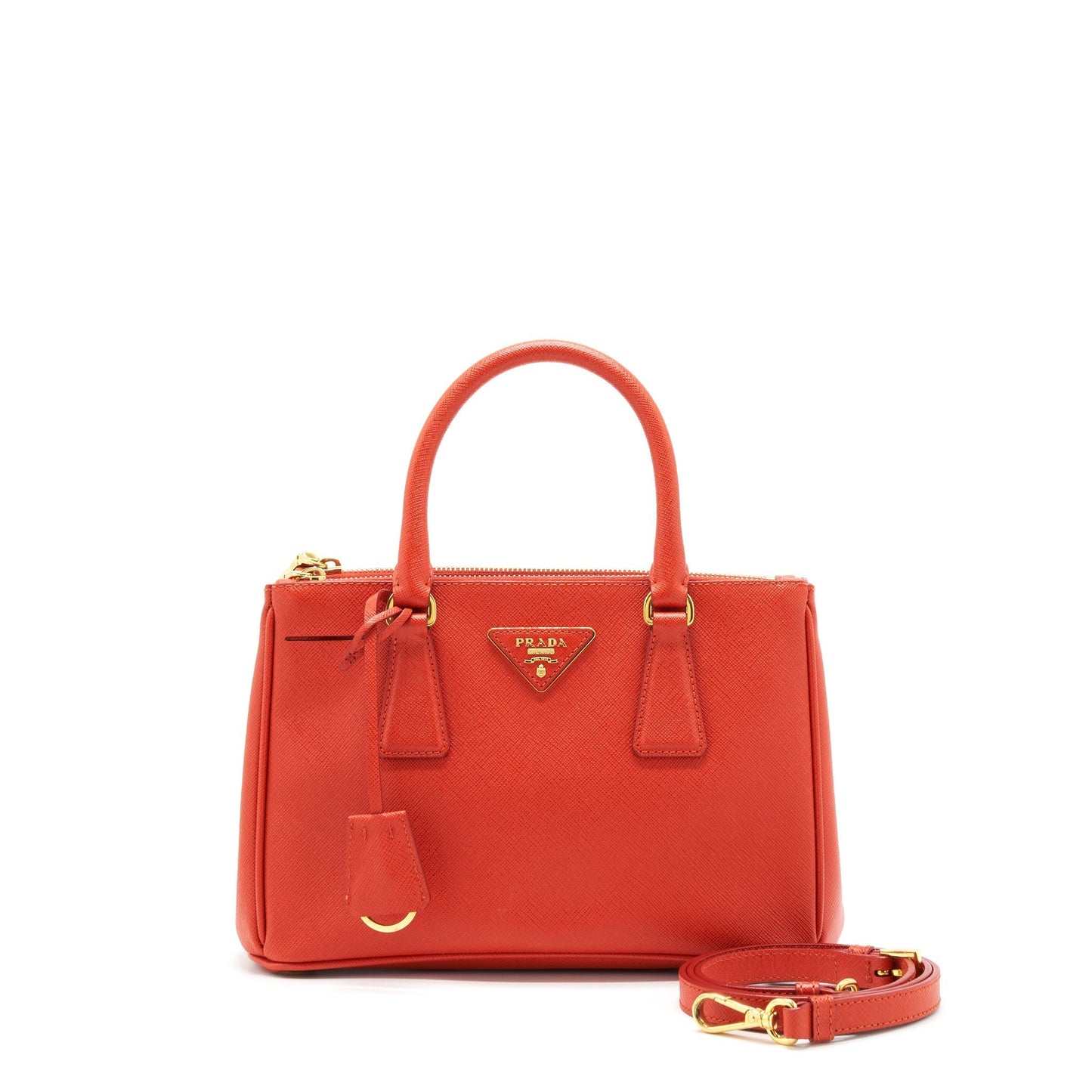 Prada top Handle /Crossbody Tote Purse Saffiano Red