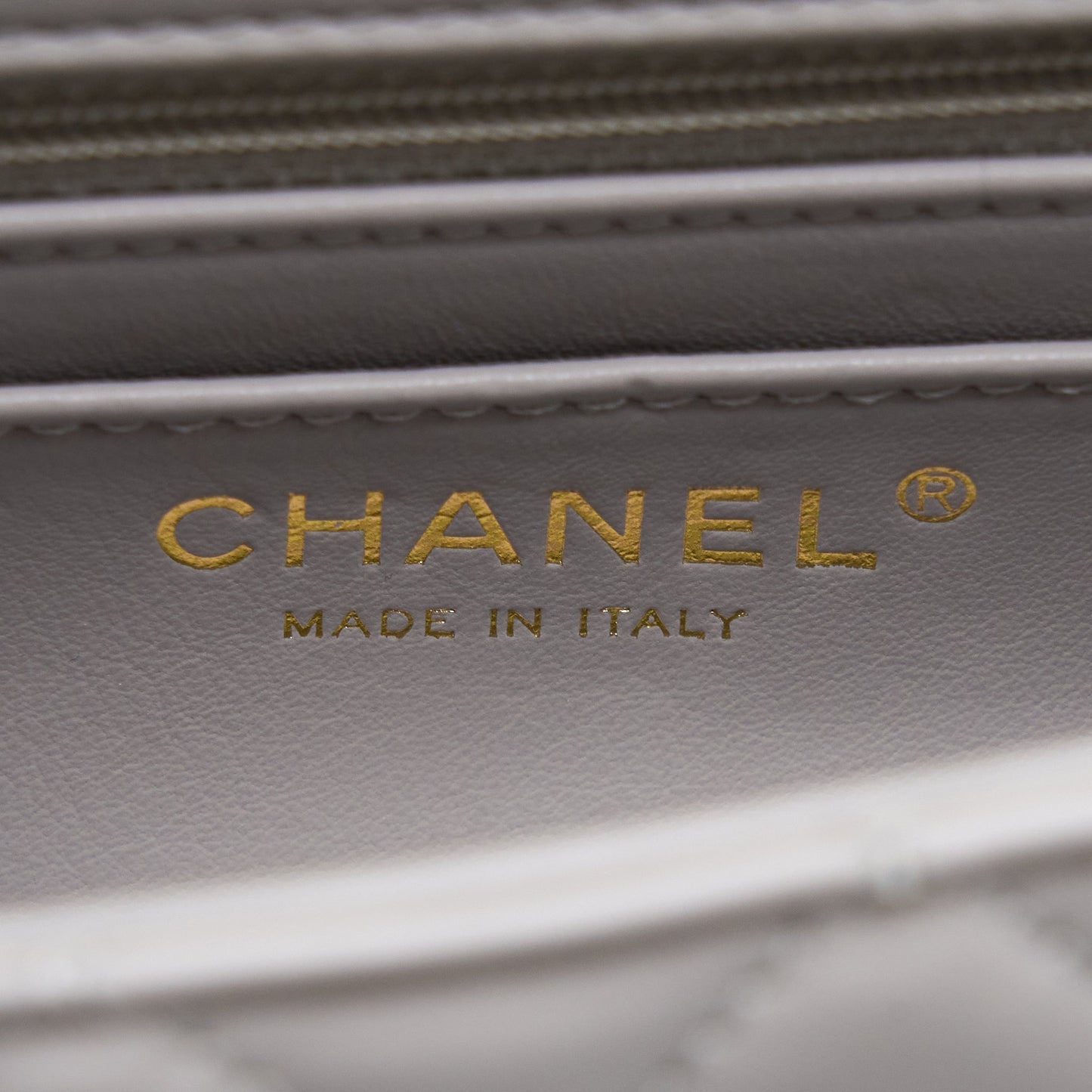 Chanel 22B Pearl Crush Mini Rectangular Flap Bag Lambskin Light Grey (Microchip)