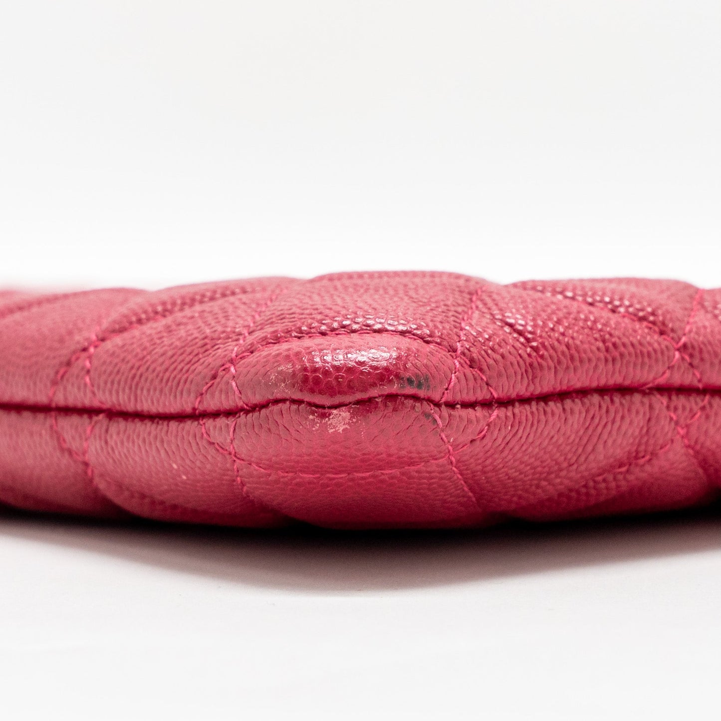 Chanel Large Boy O Case Zip Pouch Caviar Pink L