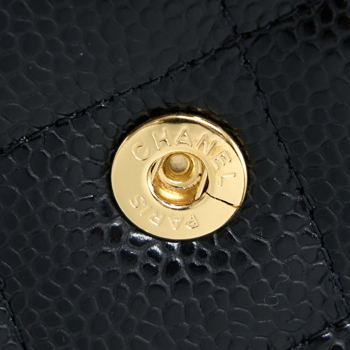 Chanel Classic Jumbo Double Flap Caviar Black  (Microchip)