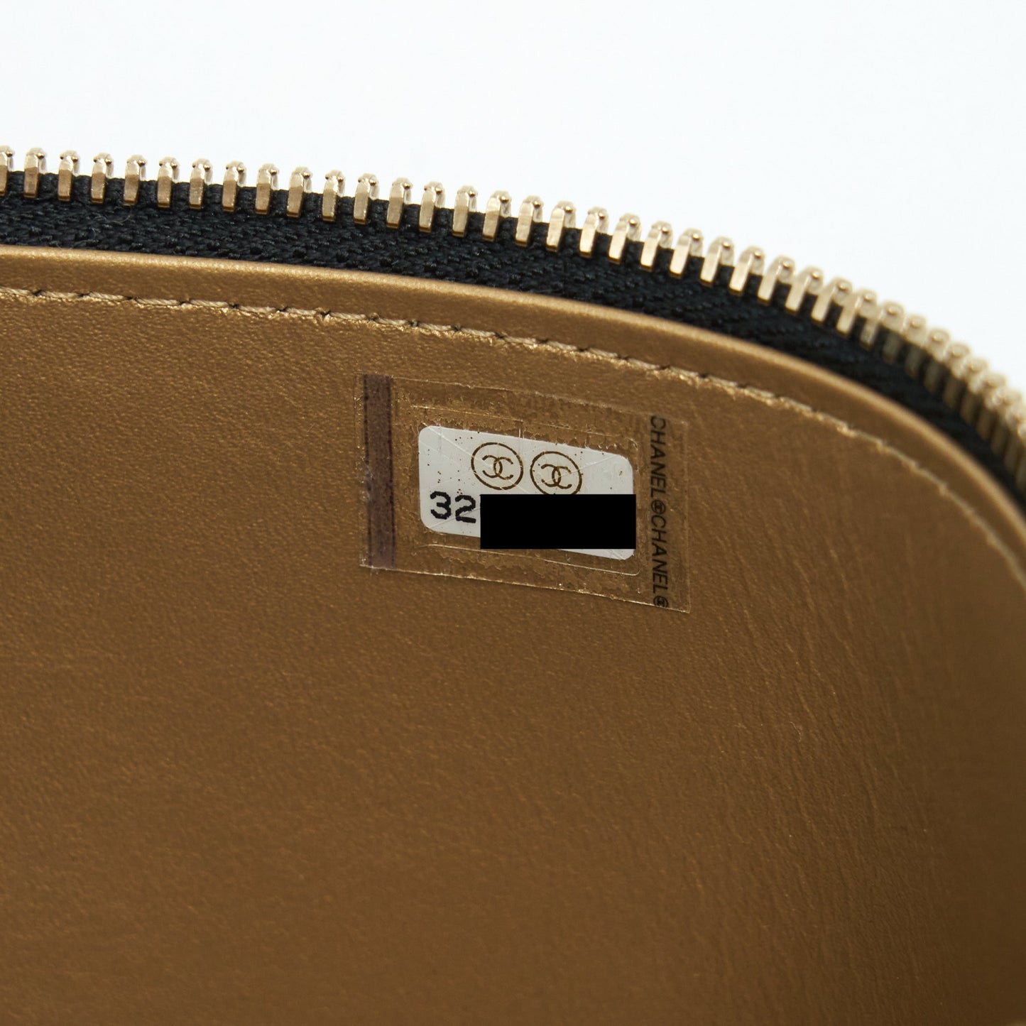Chanel 22S Pearl Crush Long Vanity With Chain Lambskin Black