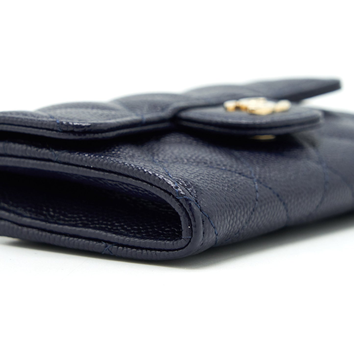 Chanel Classic Flap Card holder Caviar Navy L