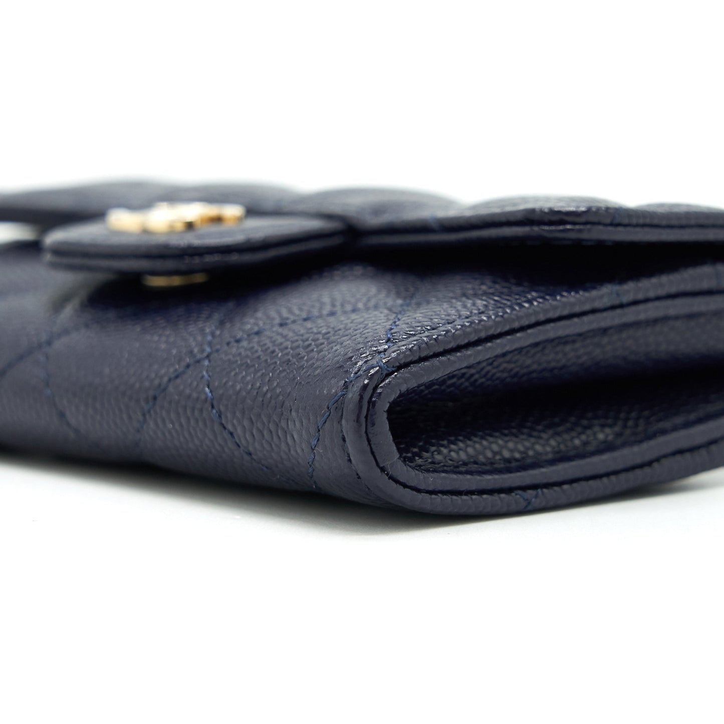 Chanel Classic Flap Card holder Caviar Navy L