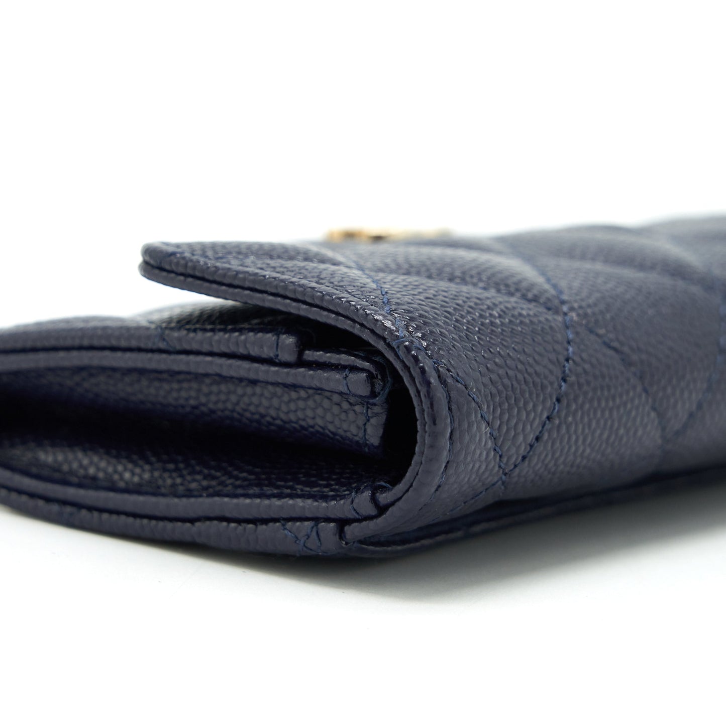 Chanel Classic Flap Card holder Caviar Navy L