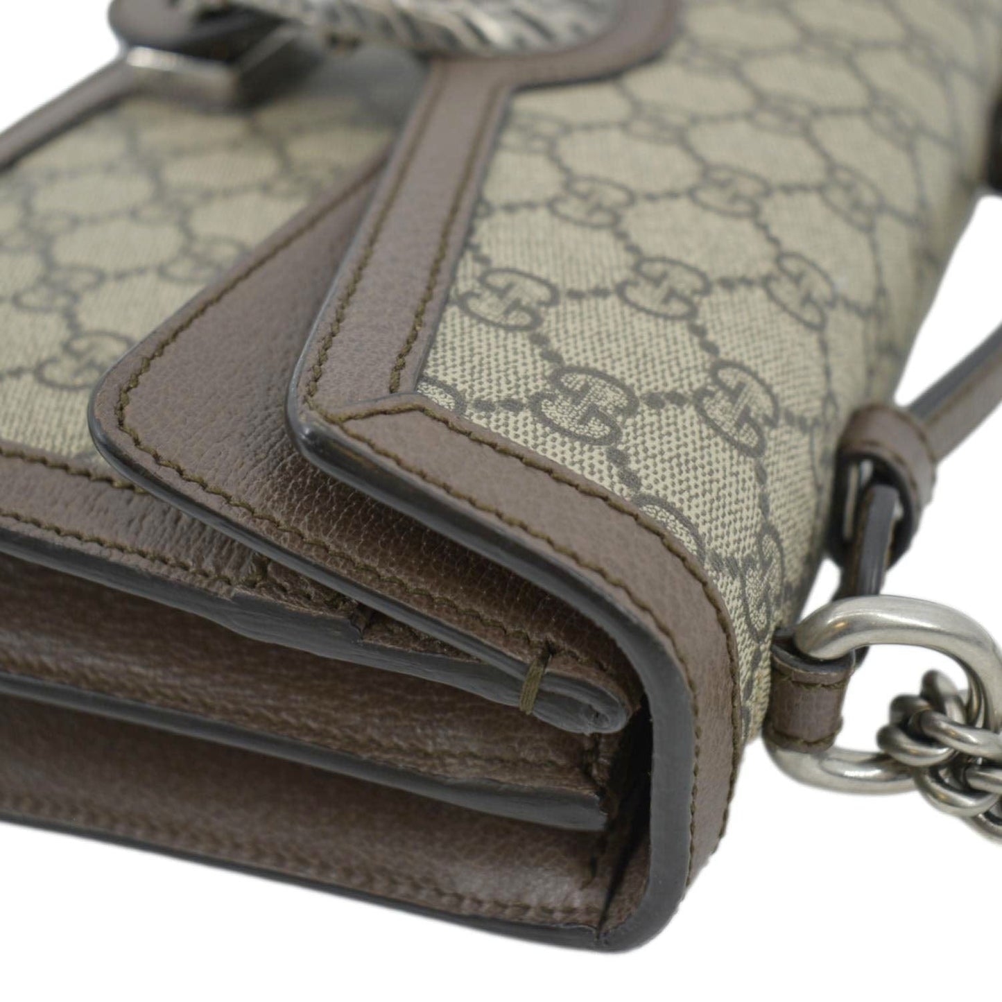GUCCI Dionysus GG Supreme Top Handle Shoulder Bag Beige 621512