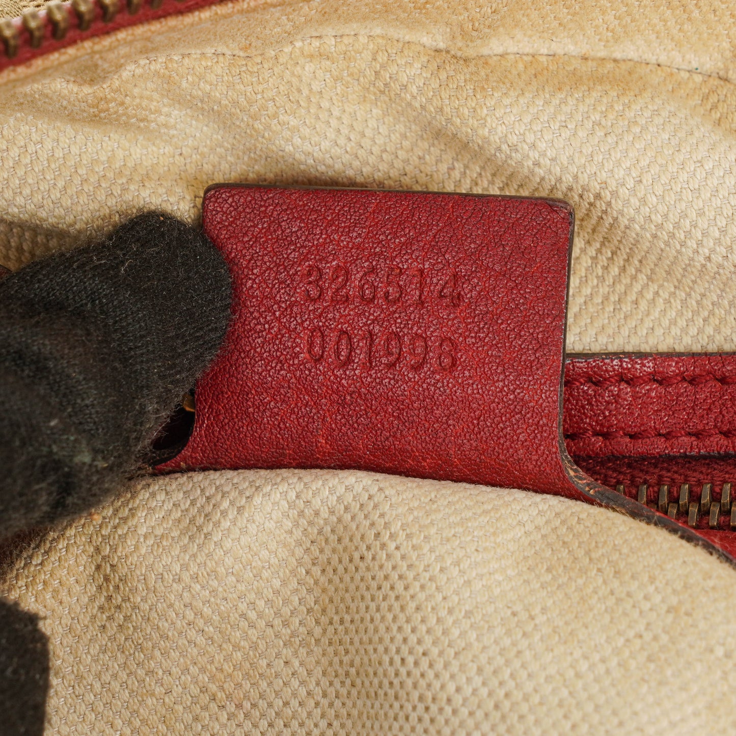 Gucci Miss GG Original Beige/Raspberry GG Canvas Hobo Bag