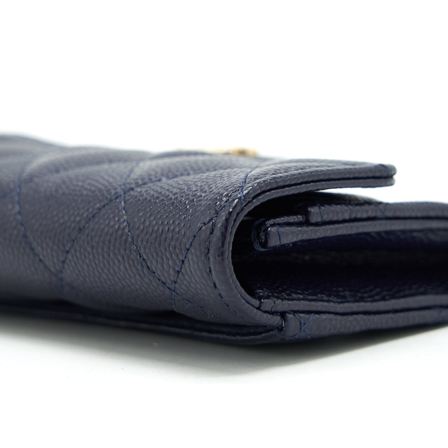 Chanel Classic Flap Card holder Caviar Navy L