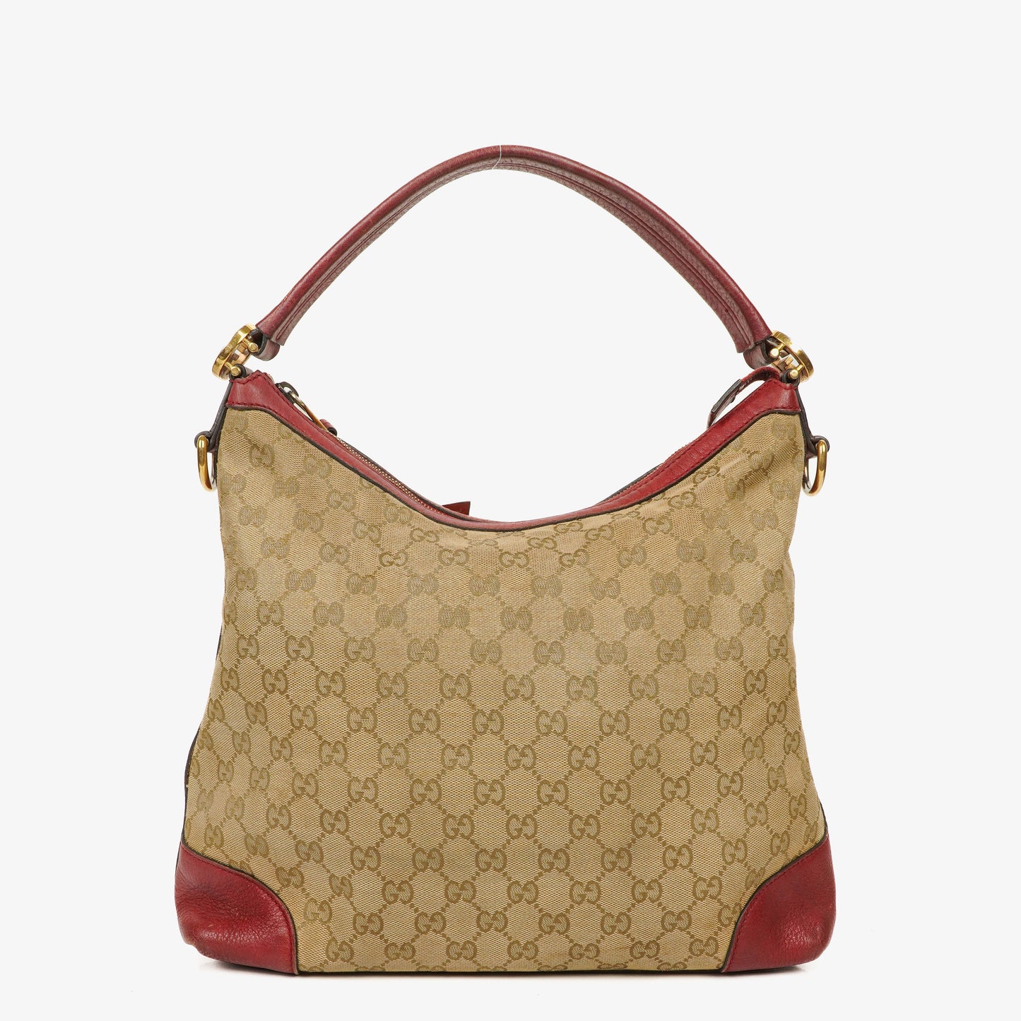 Gucci Miss GG Original Beige/Raspberry GG Canvas Hobo Bag