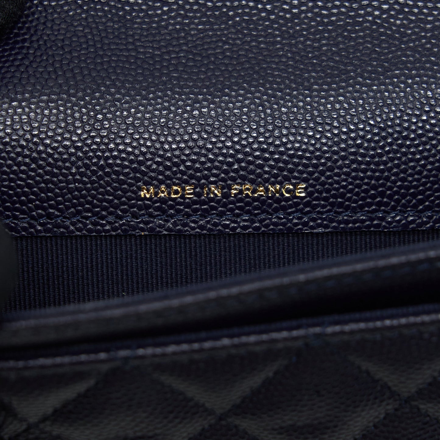 Chanel Classic Flap Card holder Caviar Navy L