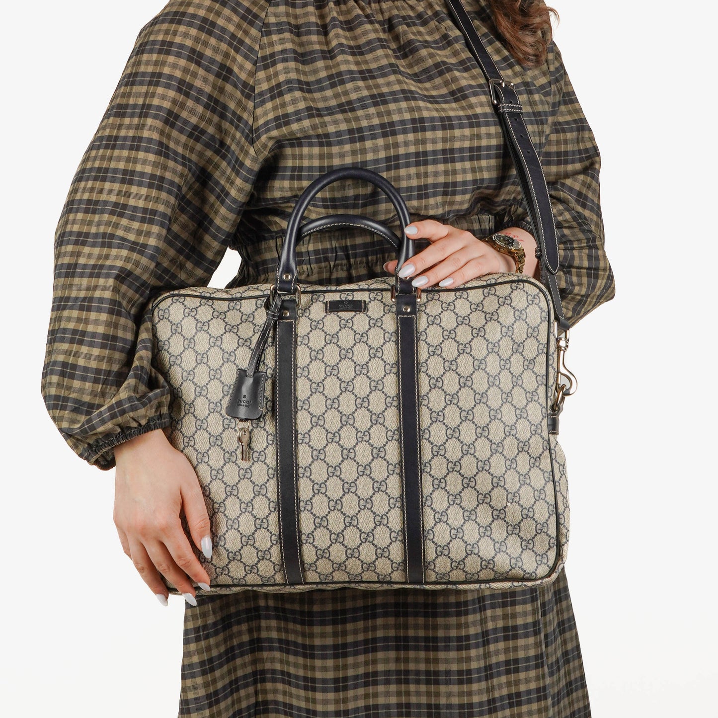 Gucci GG Supreme Canvas Briefcase