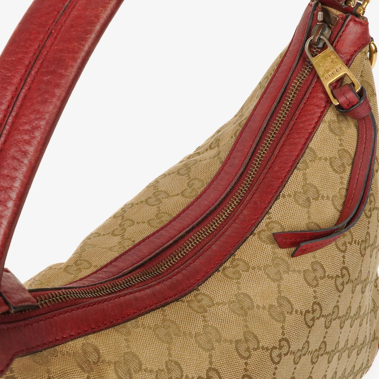 Gucci Miss GG Original Beige/Raspberry GG Canvas Hobo Bag
