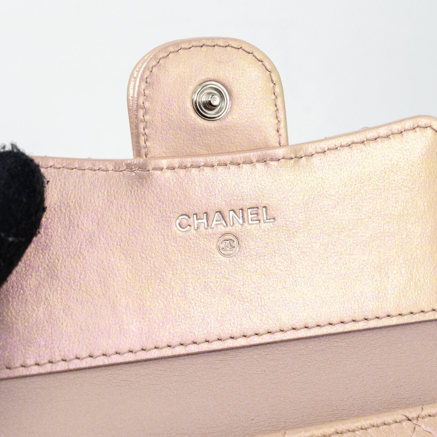 Chanel Classic Small Compact Wallet Calfskin Iridescent Pink