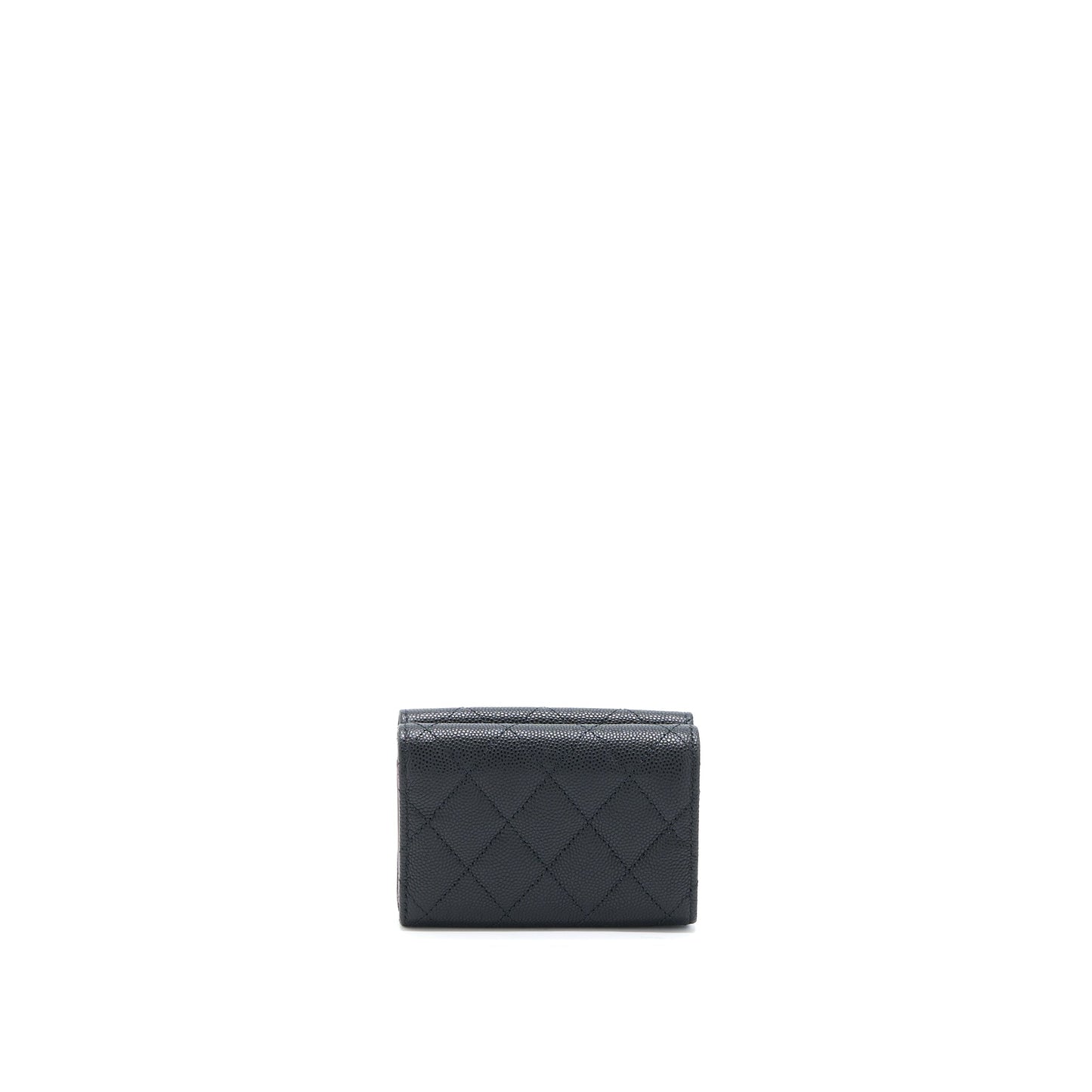 Chanel Small Compact Wallet Caviar Black L