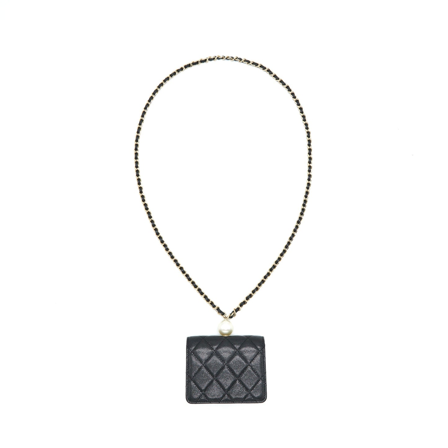 Chanel Flap Coin Purse with Chain Black Caviar L