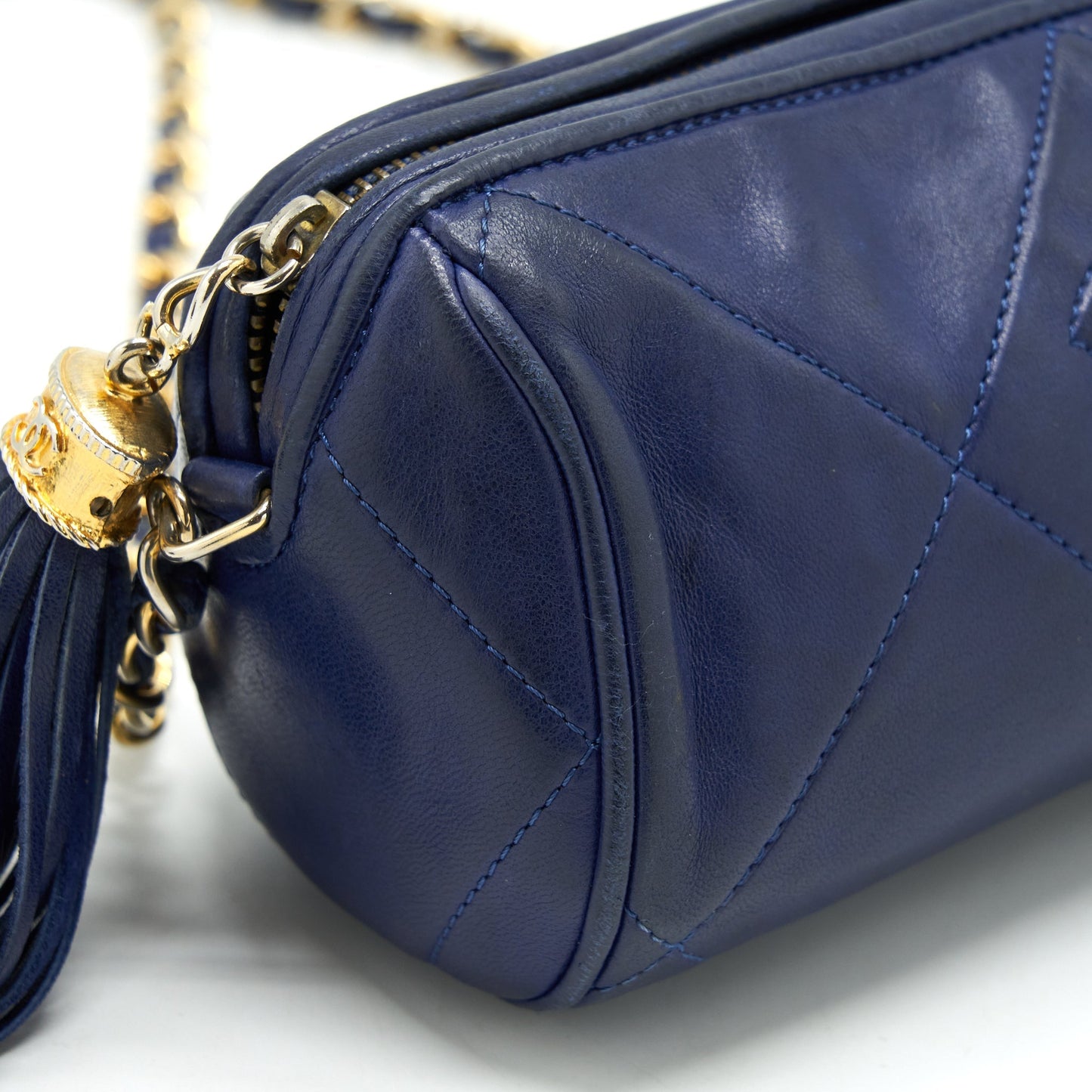 Chanel  Barrel Bag Lambskin Navy