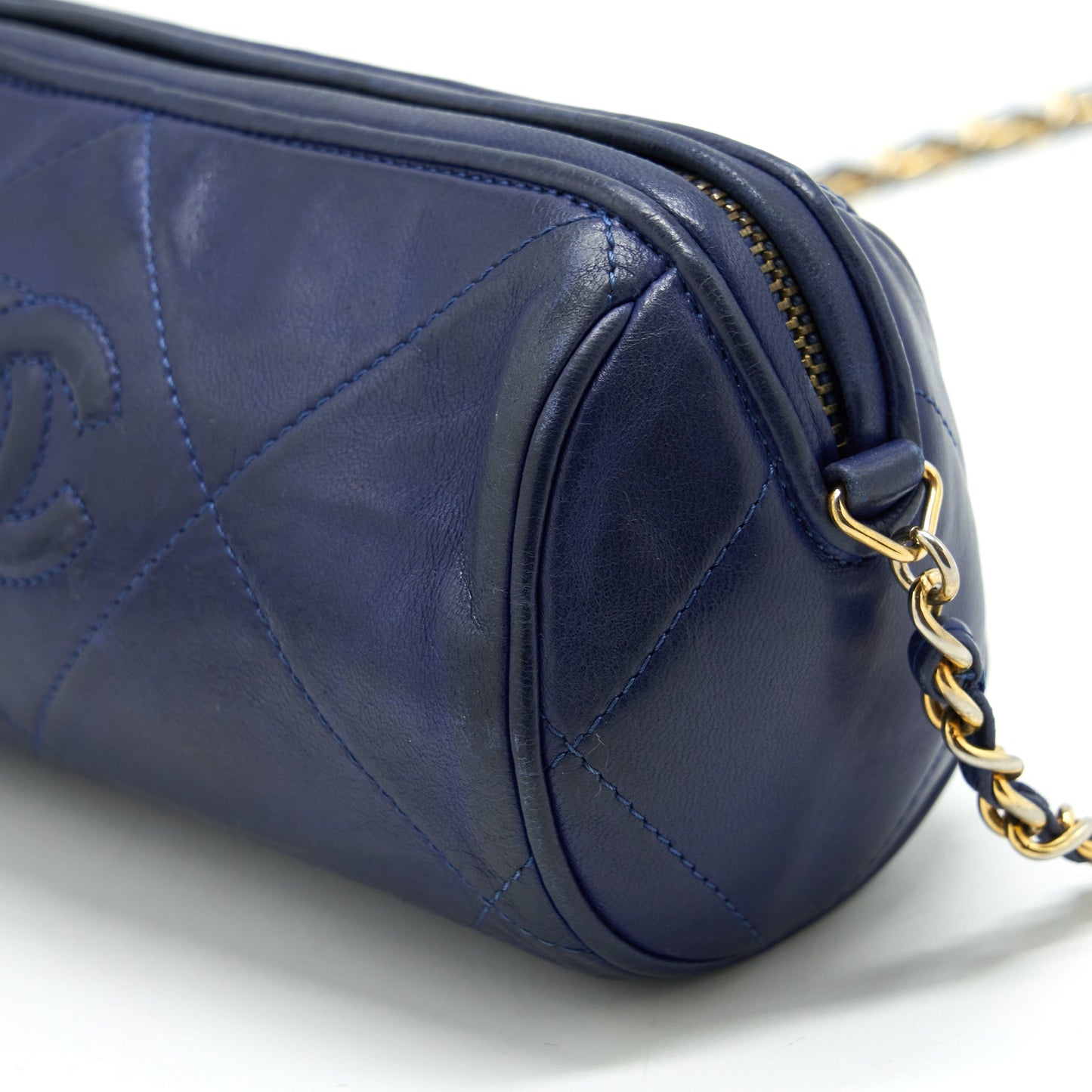 Chanel  Barrel Bag Lambskin Navy