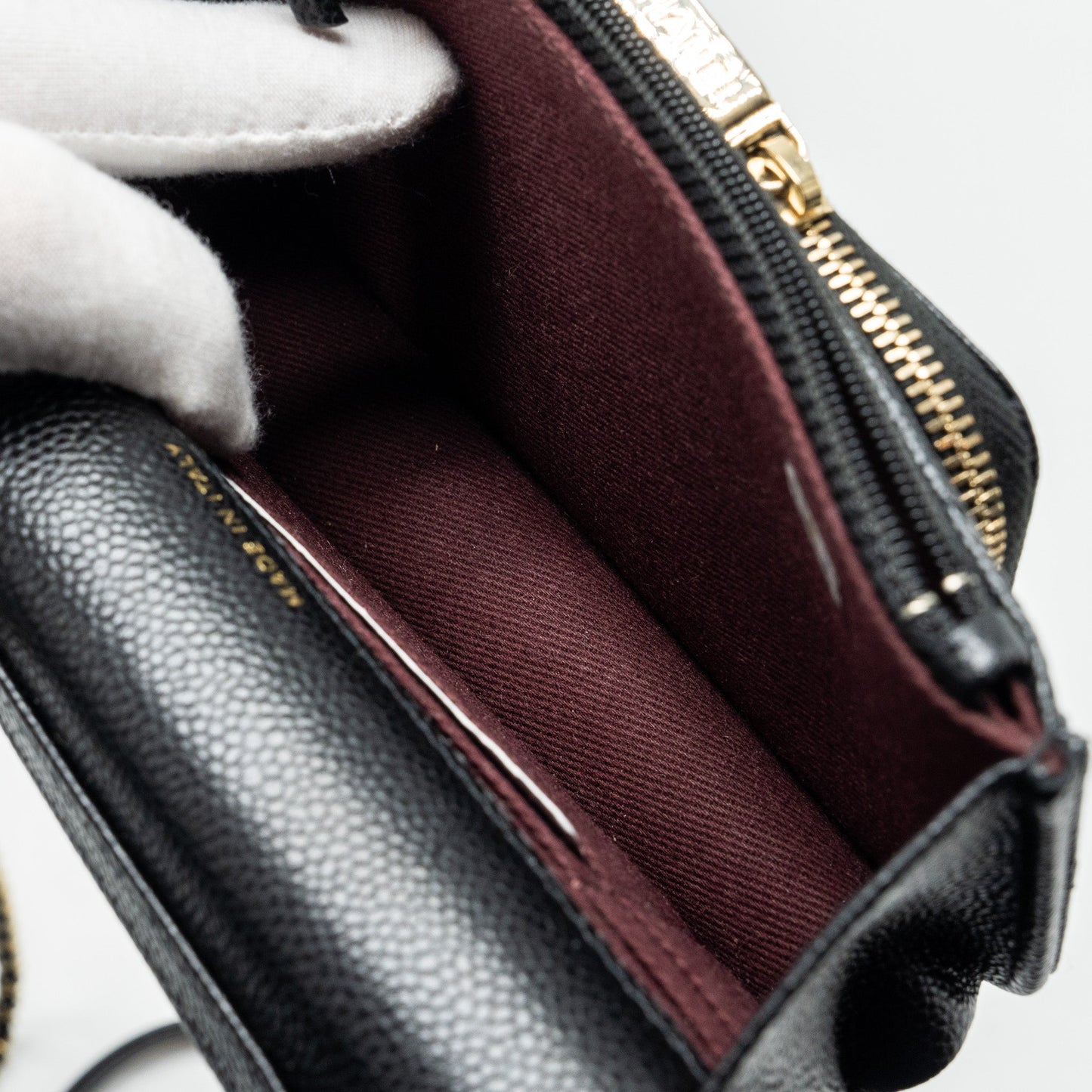 Chanel mini business affinity flap bag with chain caviar black L (microchip)