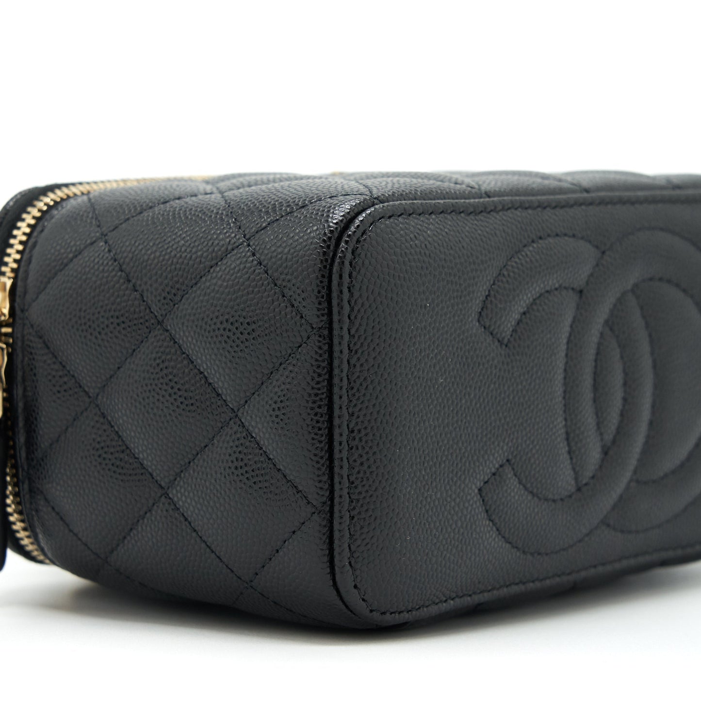 Chanel 22S Long Vanity With Chain Caviar Black L