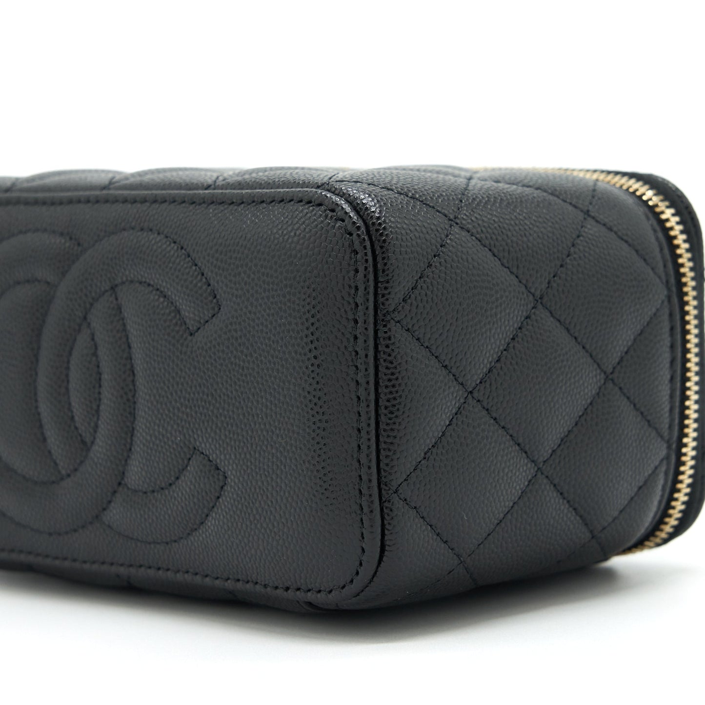 Chanel 22S Long Vanity With Chain Caviar Black L