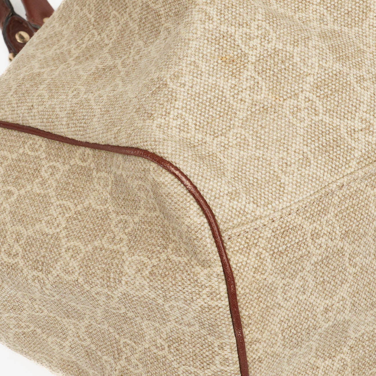 Gucci Beige/Brown Diamante Canvas Sukey Shoulder Hobo Bag