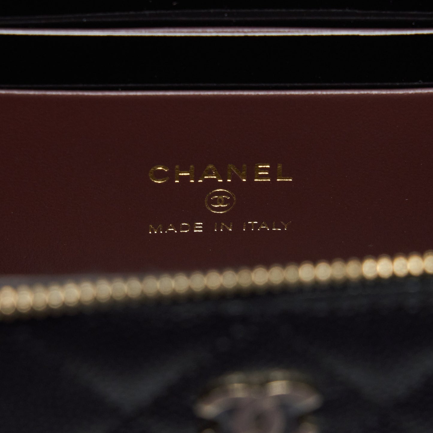Chanel 22S Long Vanity With Chain Caviar Black L