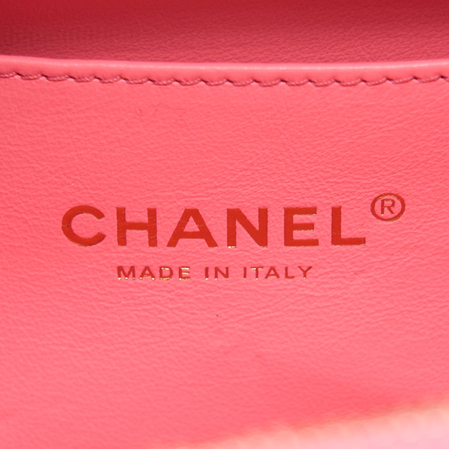 Chanel 22S Letter Top Handle Small Vanity Case Caviar Pink Brushed