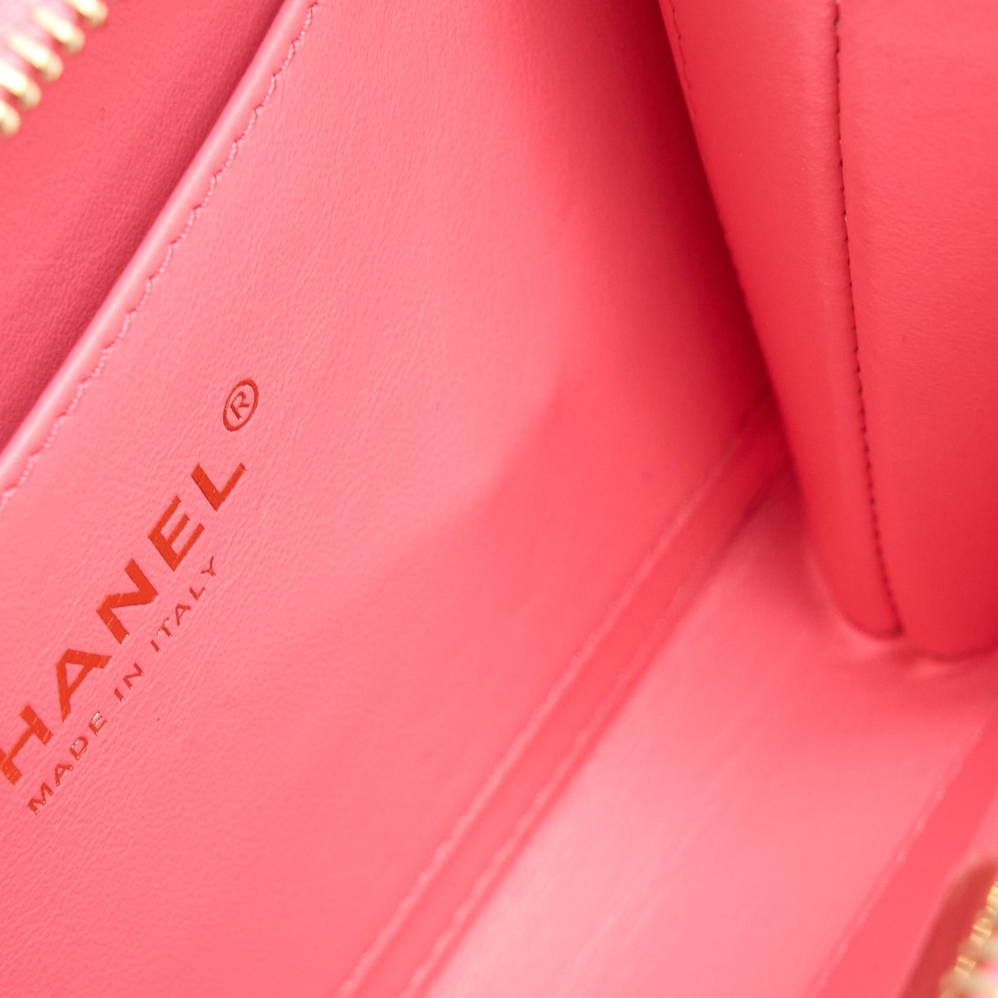 Chanel 22S Letter Top Handle Small Vanity Case Caviar Pink Brushed
