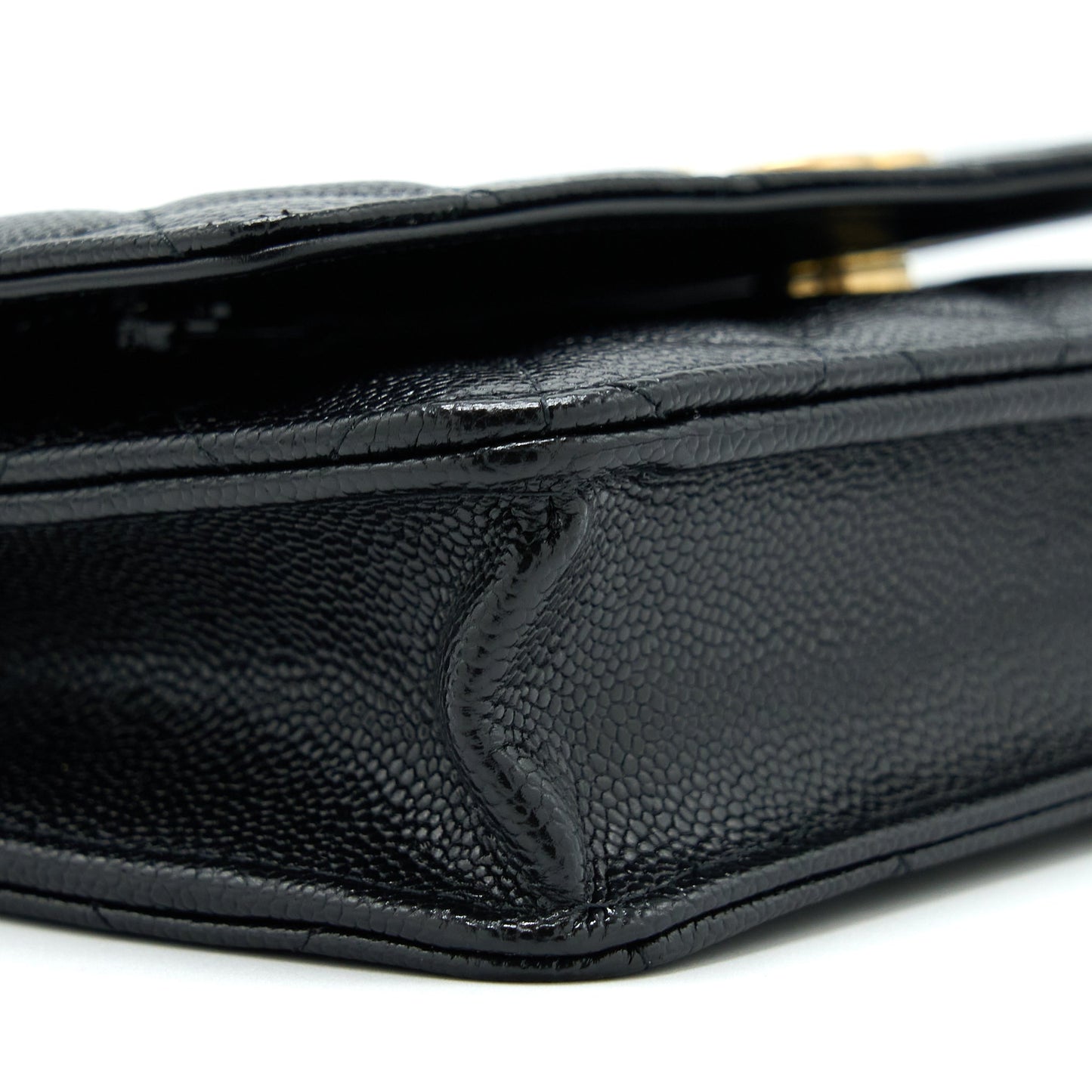 Chanel Top Handle Wallet On Chain Caviar Black