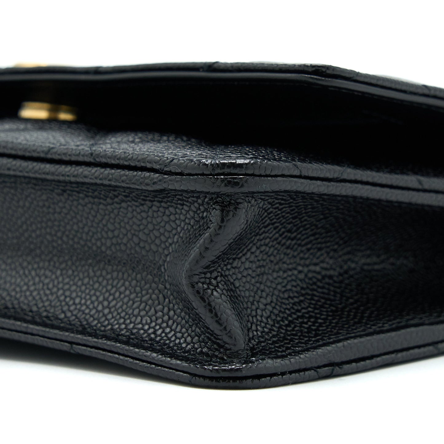Chanel Top Handle Wallet On Chain Caviar Black