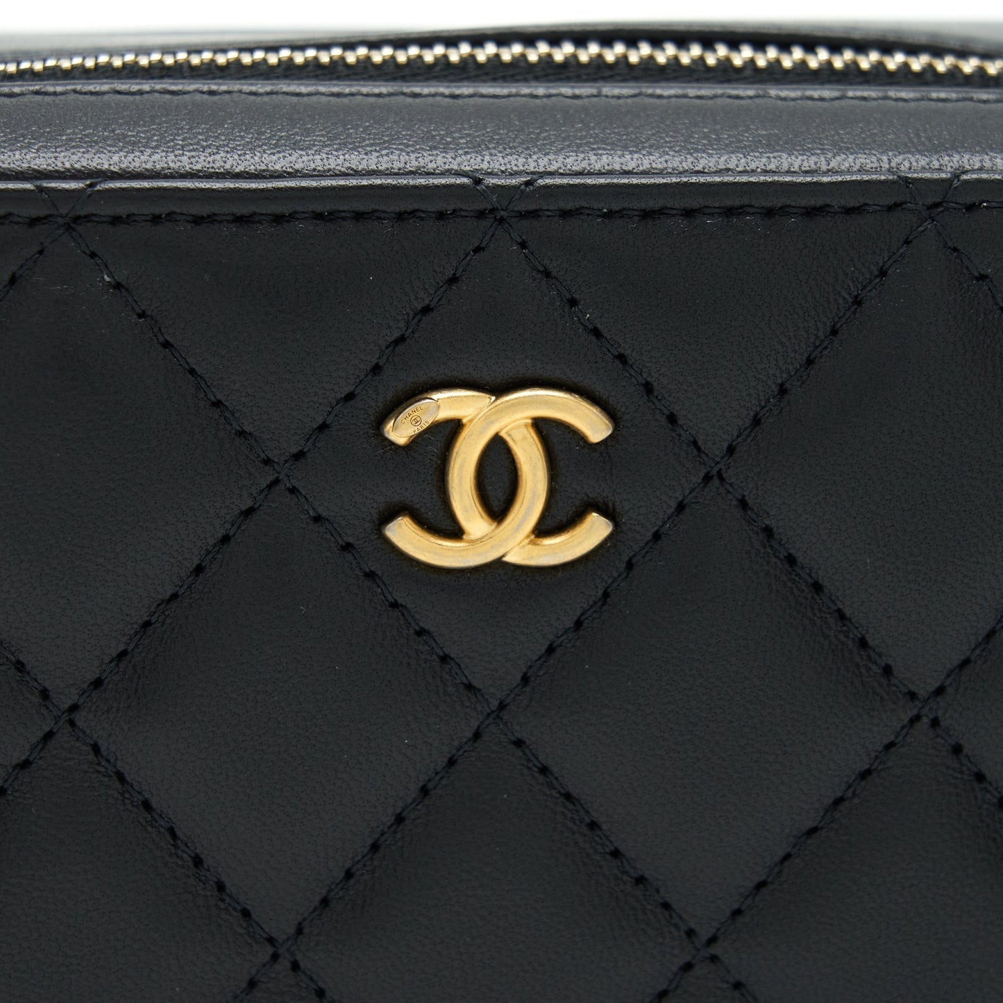 Chanel Pearl Crush Camera Bag Lambskin Black