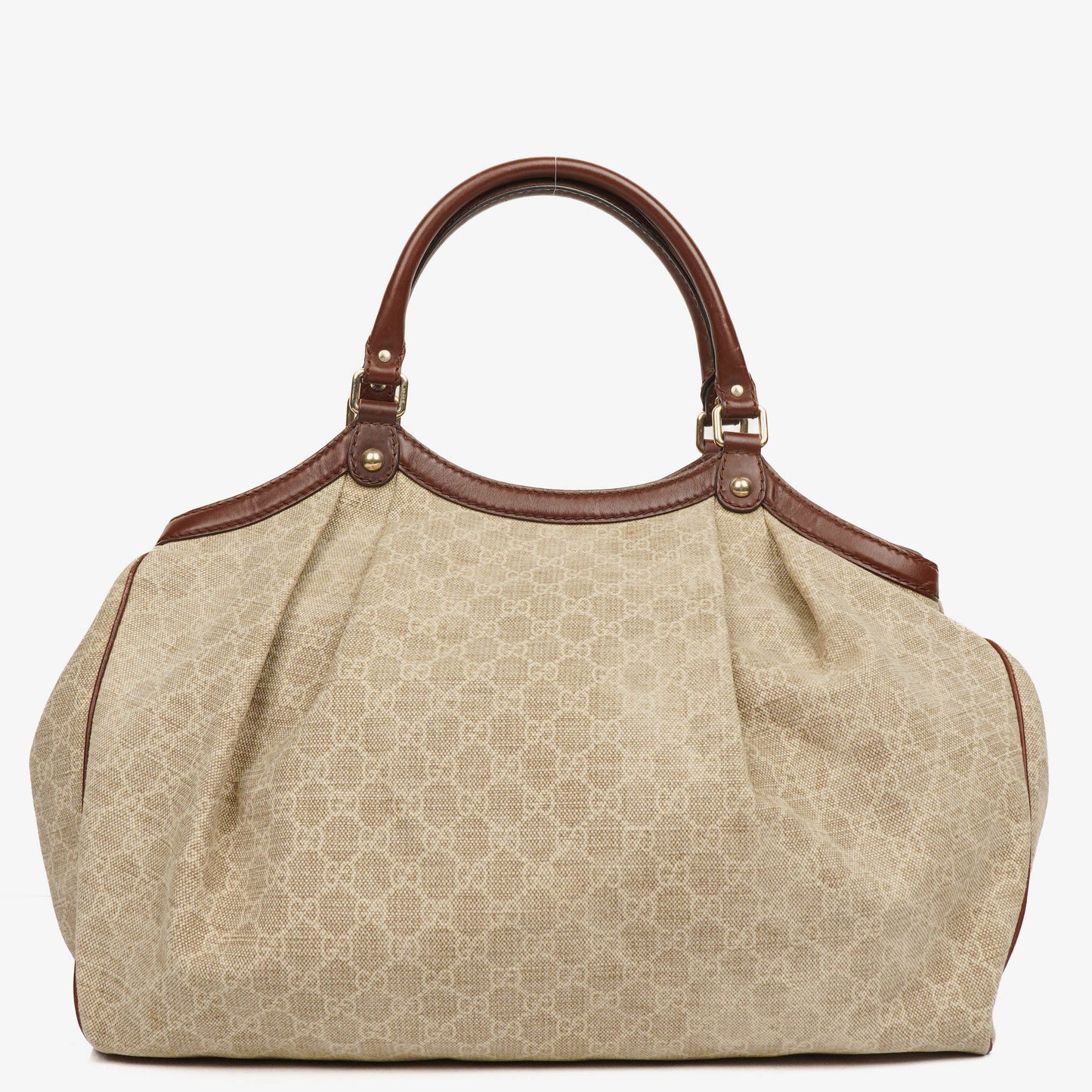 Gucci Beige/Brown Diamante Canvas Sukey Shoulder Hobo Bag