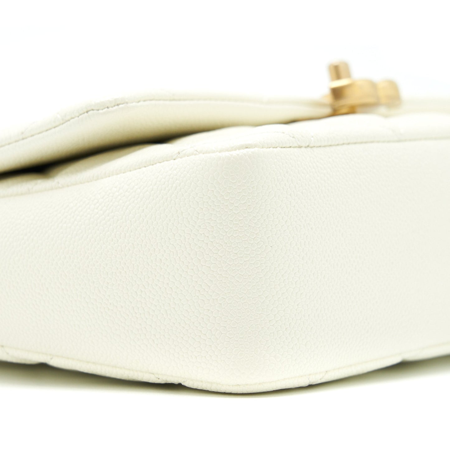 Chanel 22S Melody Medium Flap Bag Caviar White  (Microchip)
