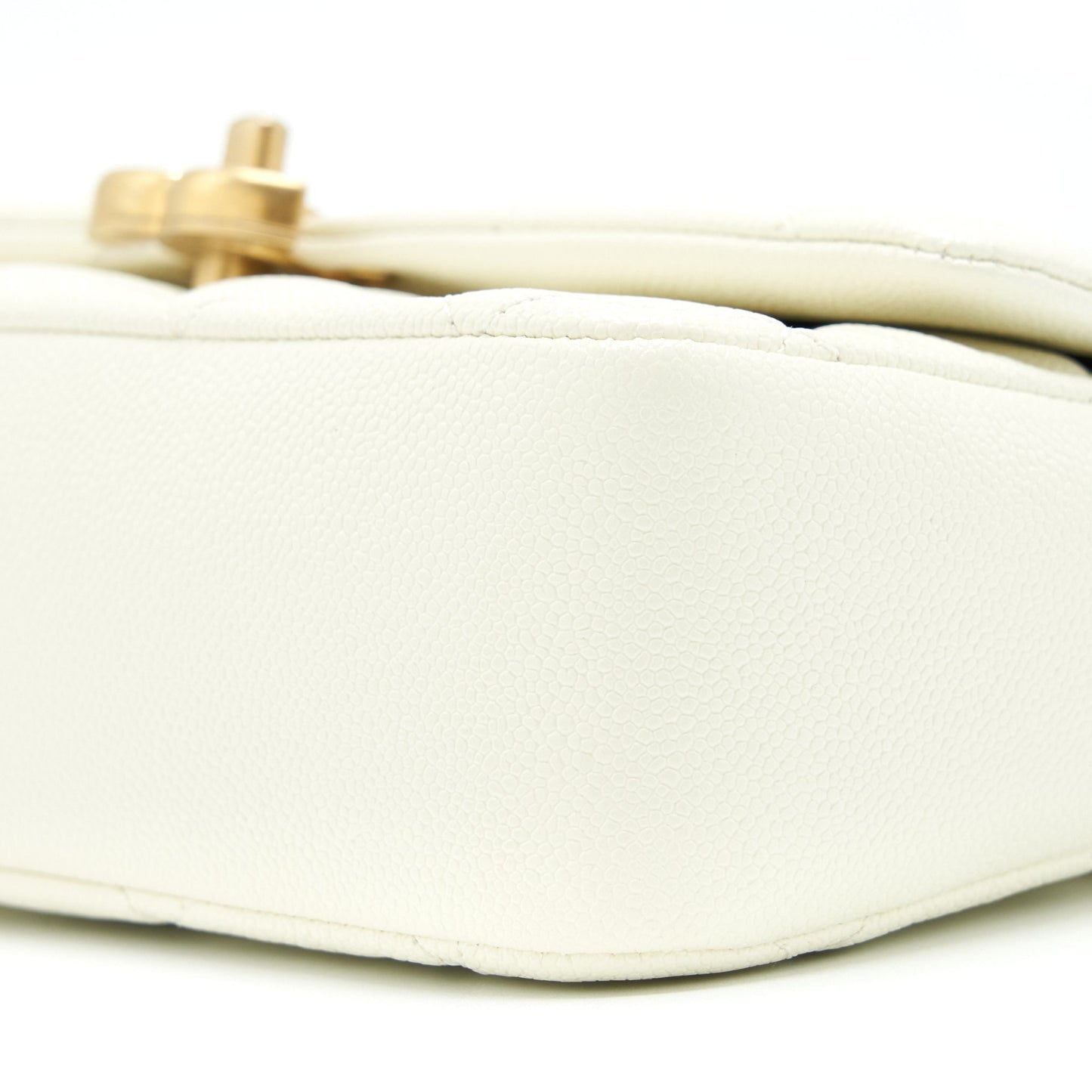 Chanel 22S Melody Medium Flap Bag Caviar White  (Microchip)