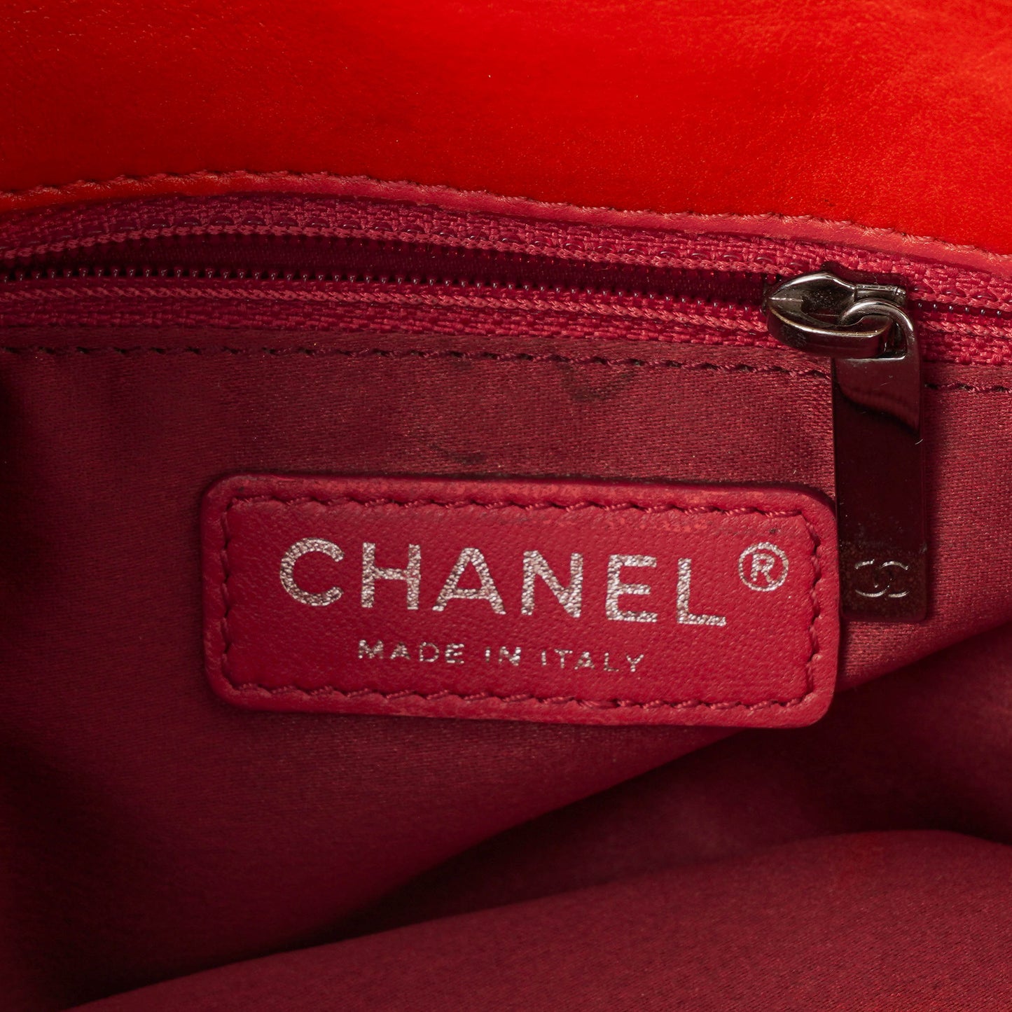 Chanel Red Quilted Leather Accordion Single Flap Bag