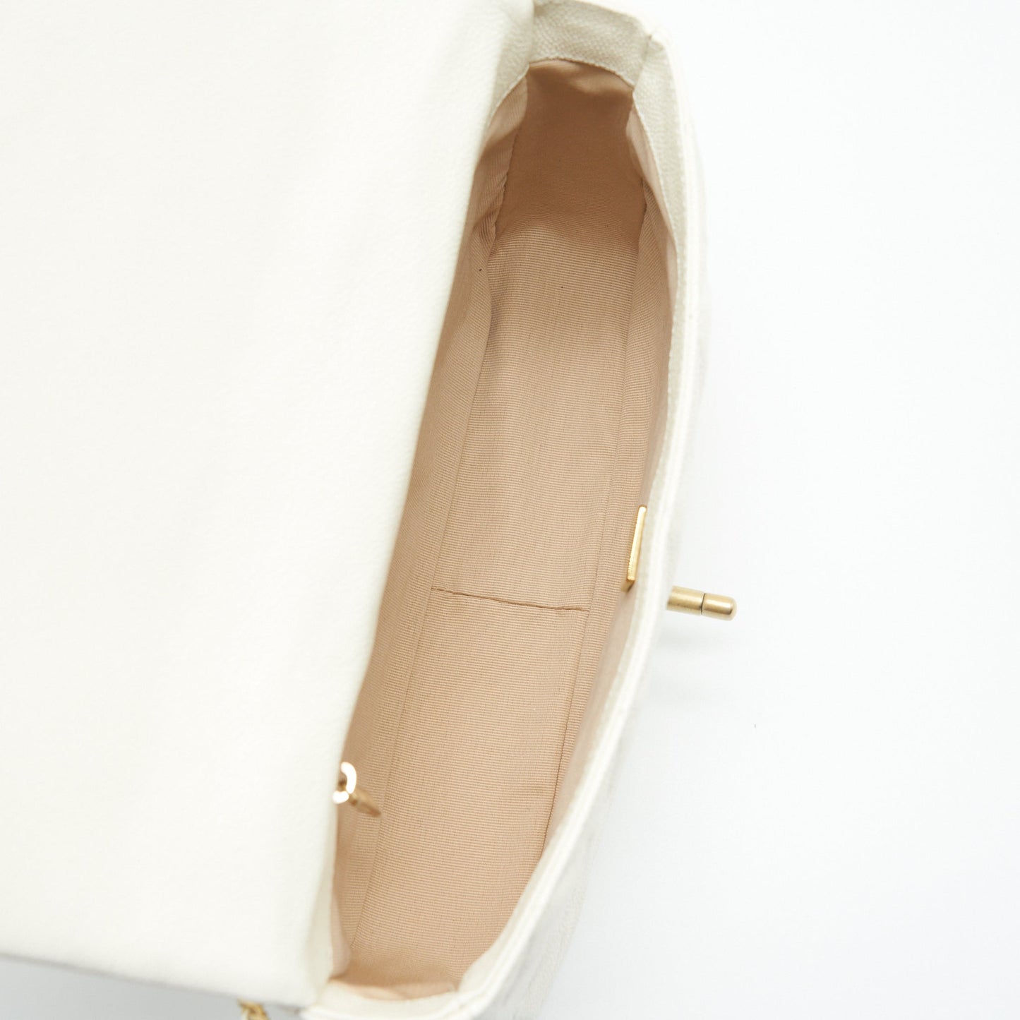 Chanel 22S Melody Medium Flap Bag Caviar White  (Microchip)