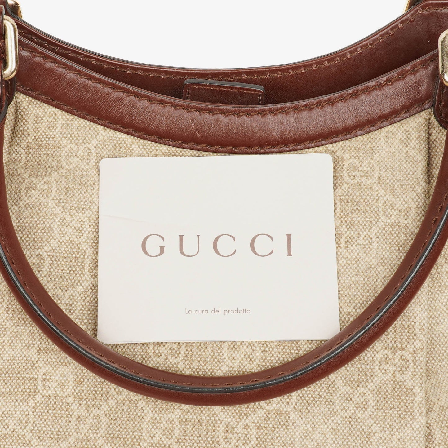 Gucci Beige/Brown Diamante Canvas Sukey Shoulder Hobo Bag