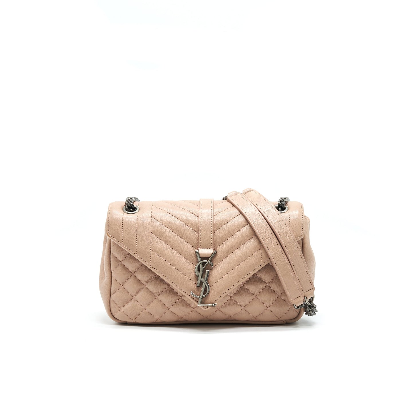 Saint Laurent Monogram Envelope Purse Dusty Rose