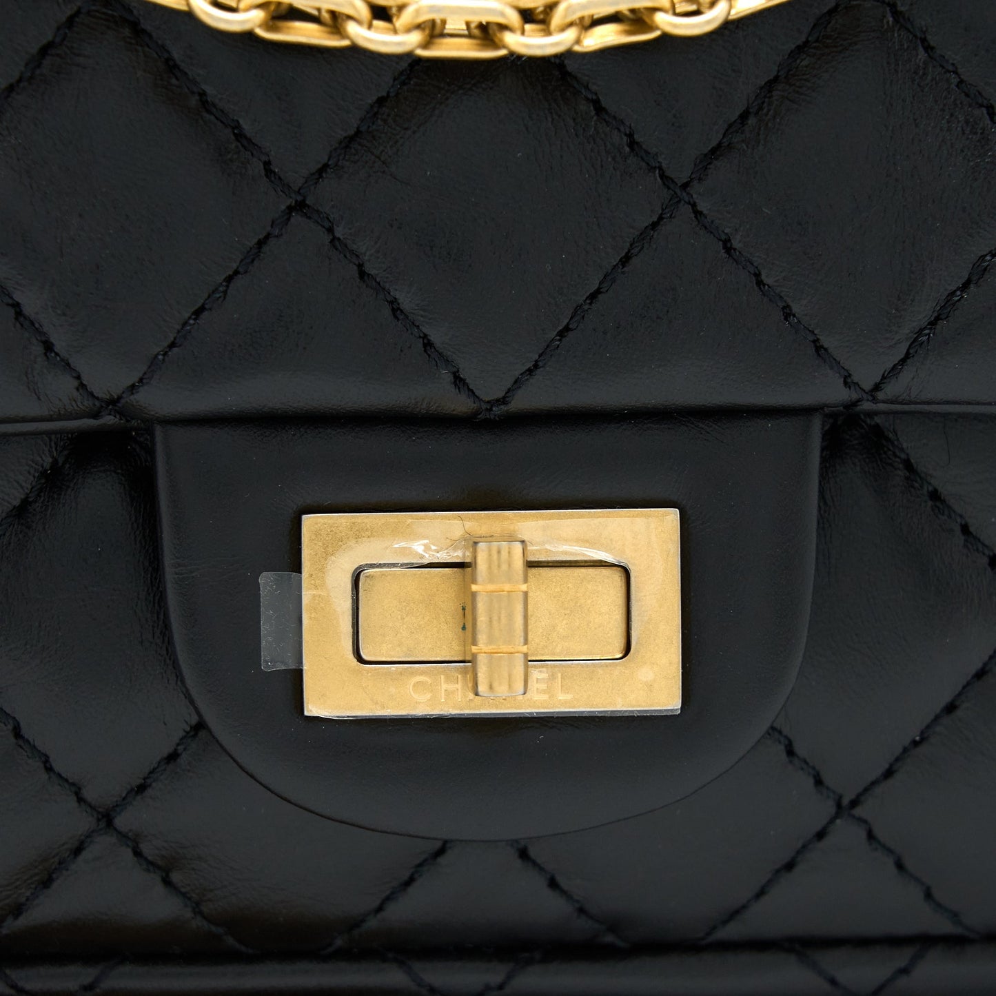 Chanel Small 2.55 Reissue Flap Bag Aged Calfskin Black Brushed