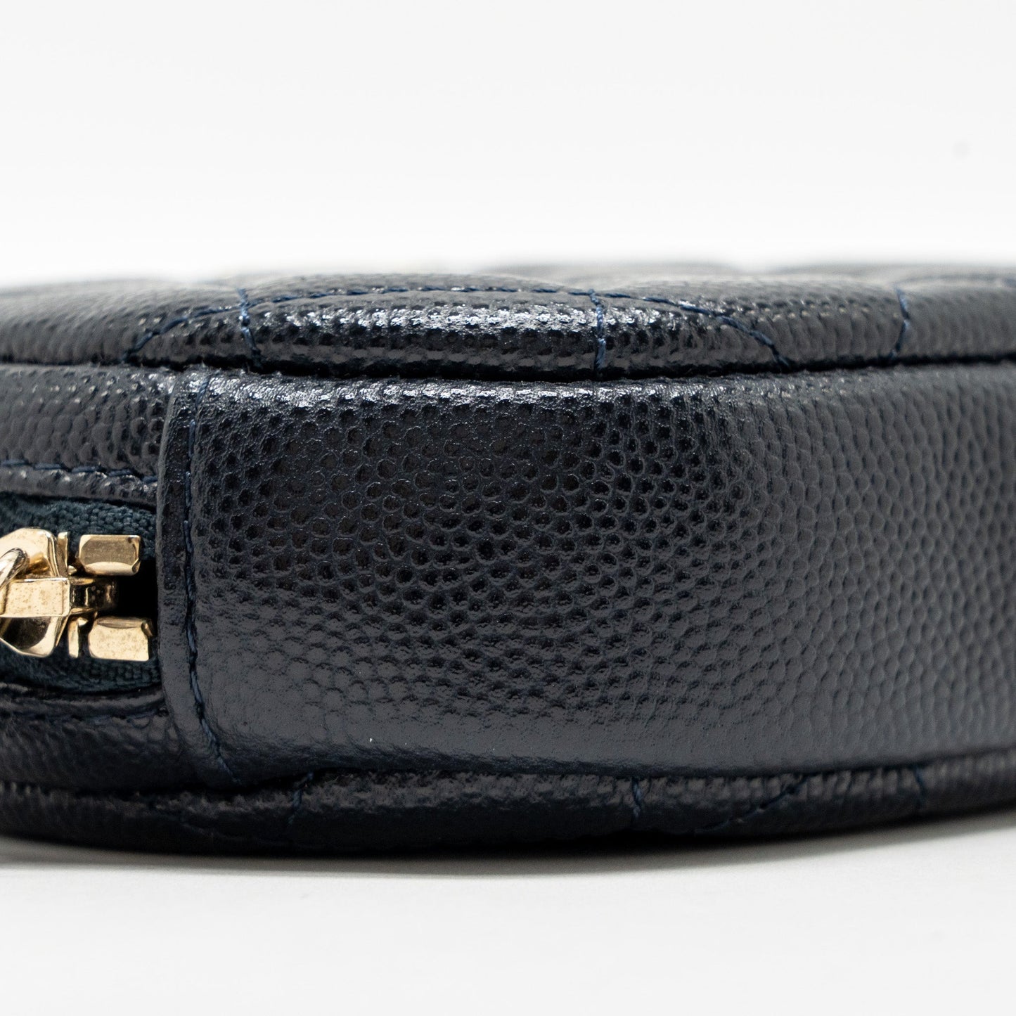 Chanel Mini Zipper Coin Purse Caviar Navy L