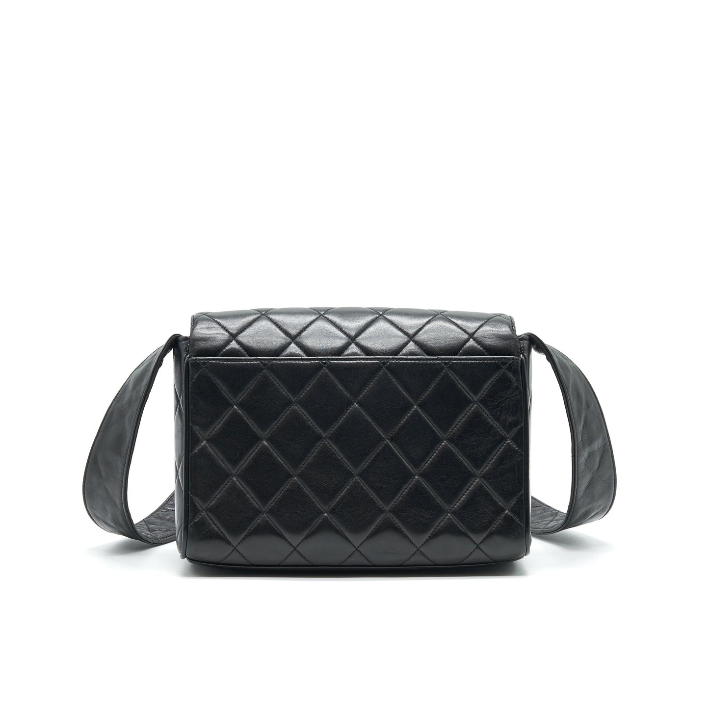 Chanel  CC Logo Flap Bag with Strap So black
