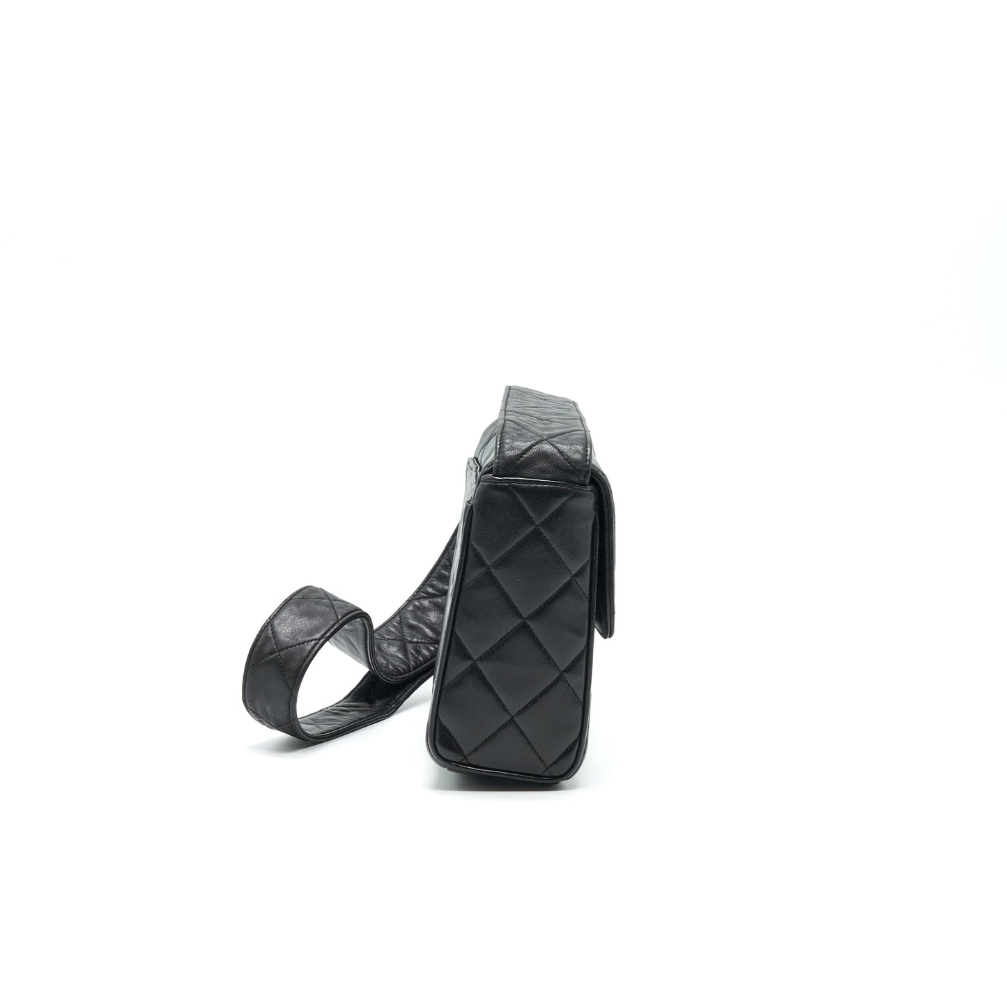 Chanel  CC Logo Flap Bag with Strap So black